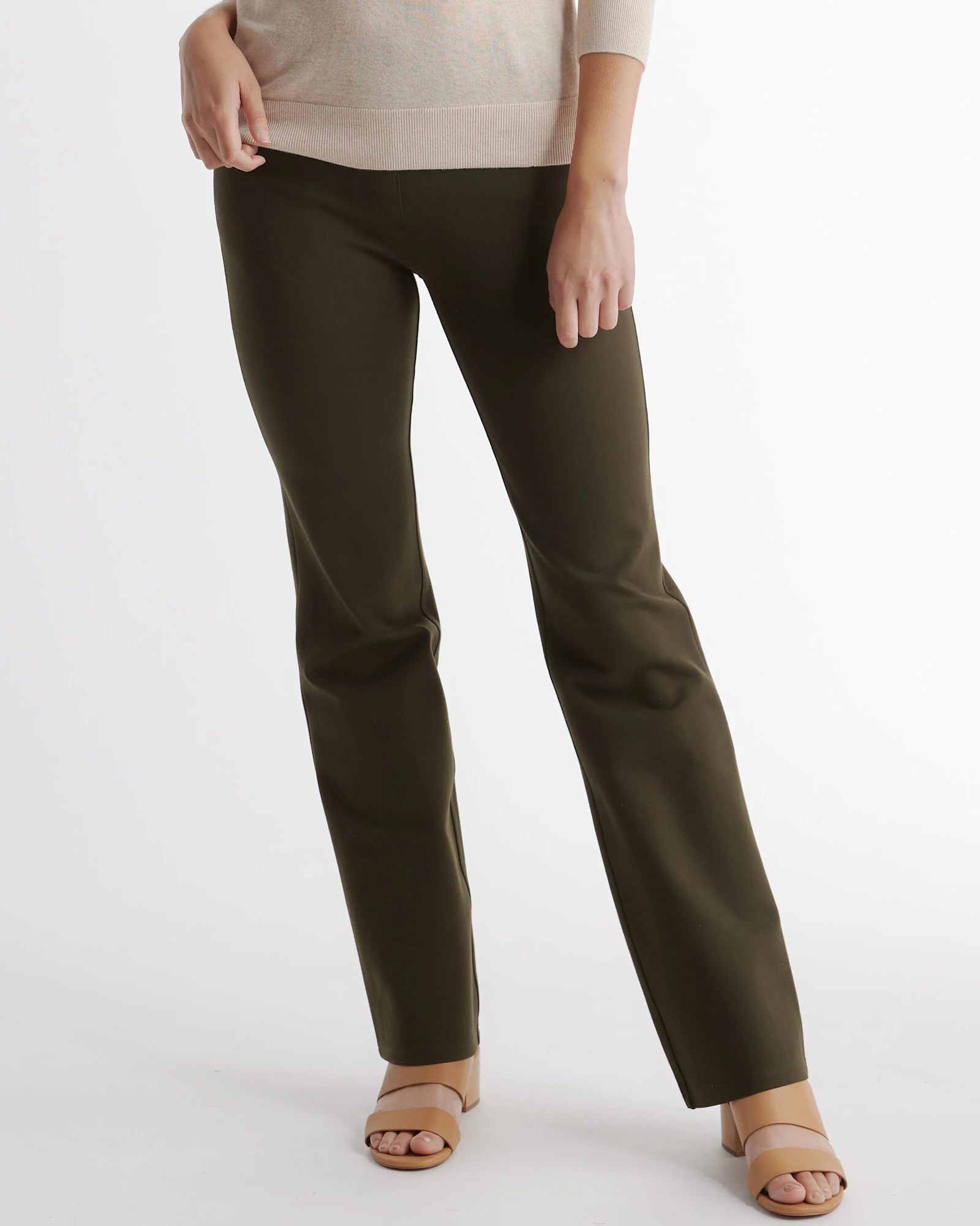 Ultra-Stretch Ponte Bootcut Pants - 34" inseam