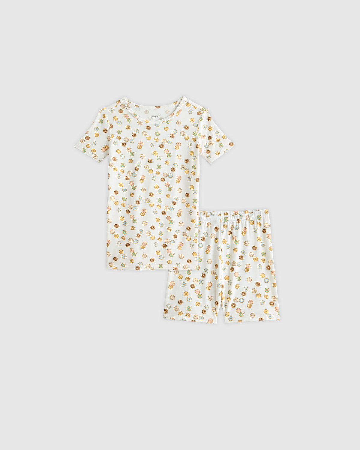 Quince Bamboo Short Sleeve And Shorts Pajama Set In Yummy Donuts