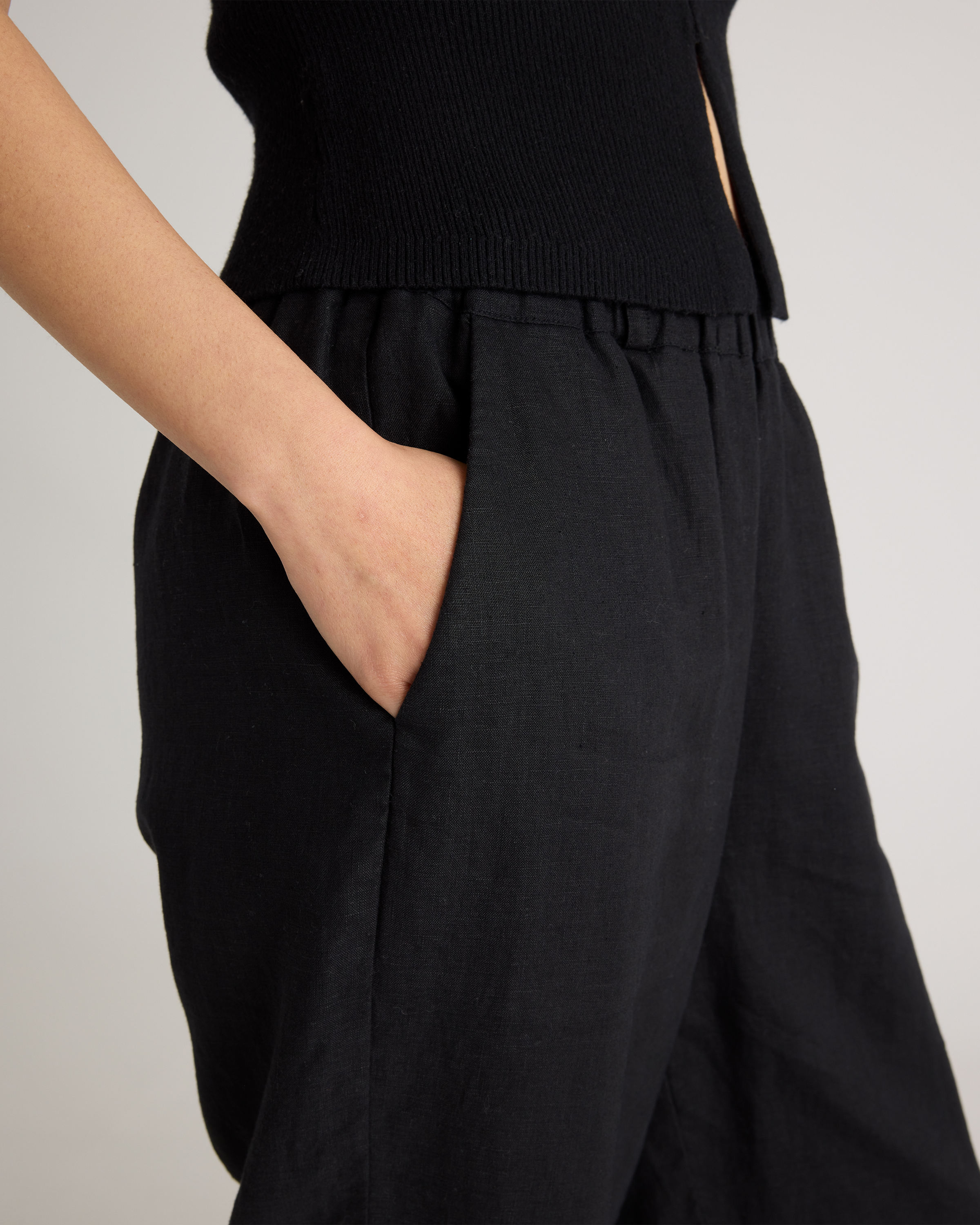Women's Linen Pants in Black, Size XS by Quince