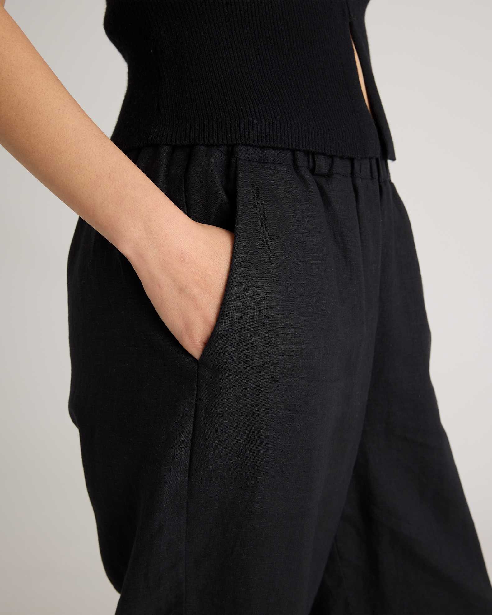 Women's Linen Pants in Black, Size XS by Quince Women's Linen Pants in Black, Size XS by Quince