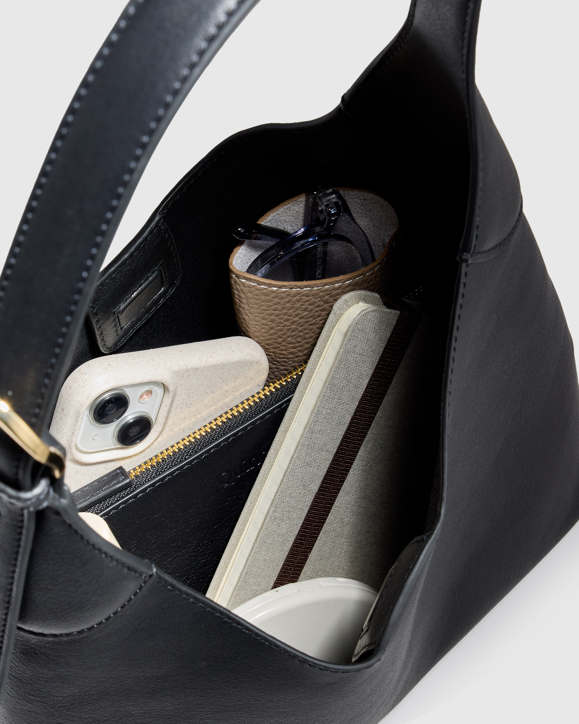 Full-Grain Leather Small Shoulder Bag