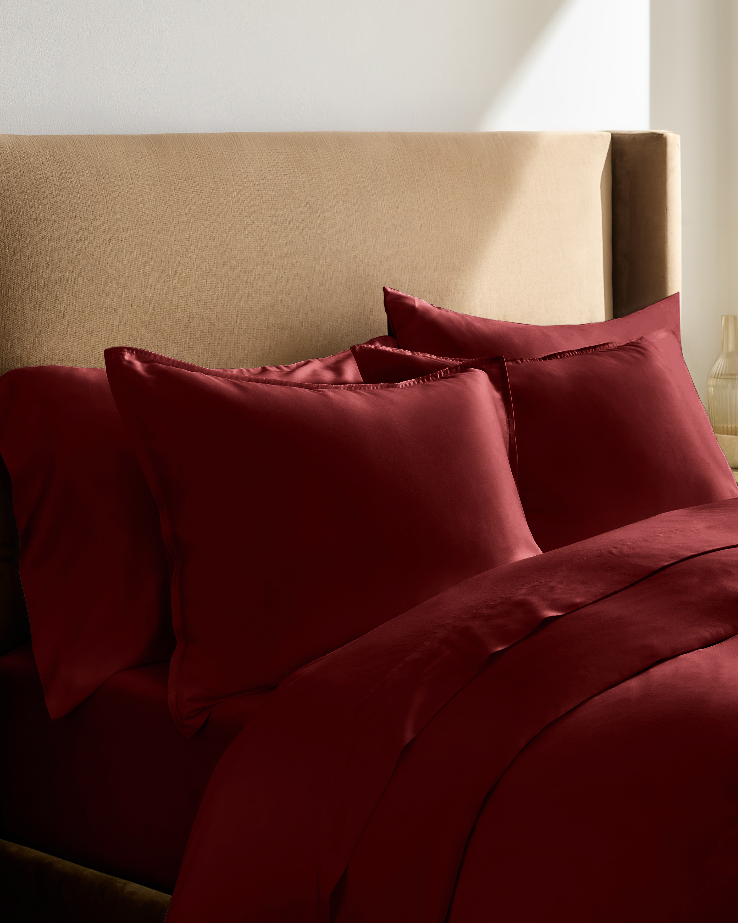 Burgundy Bamboo Sham Set