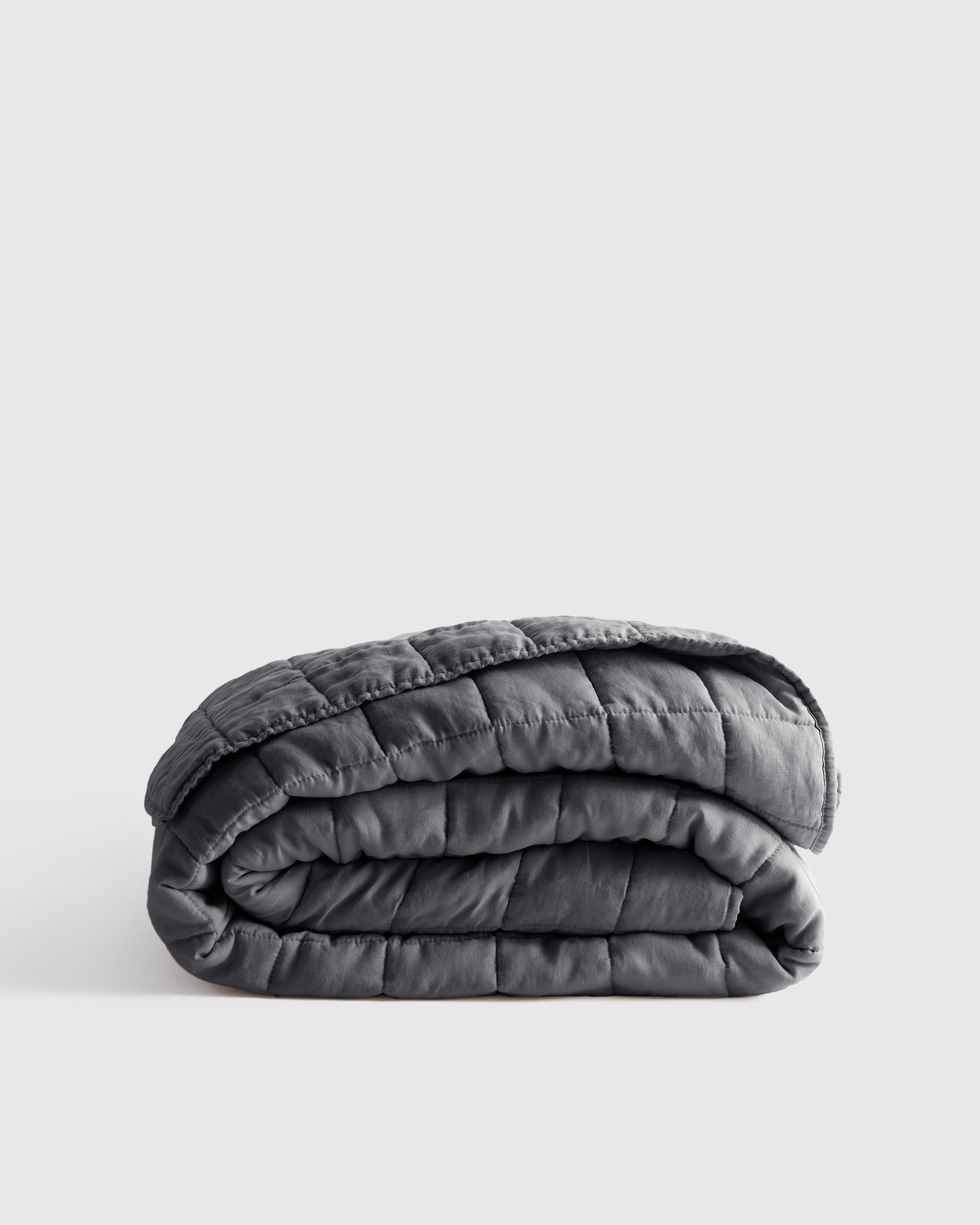 Charcoal European Linen Box Quilt