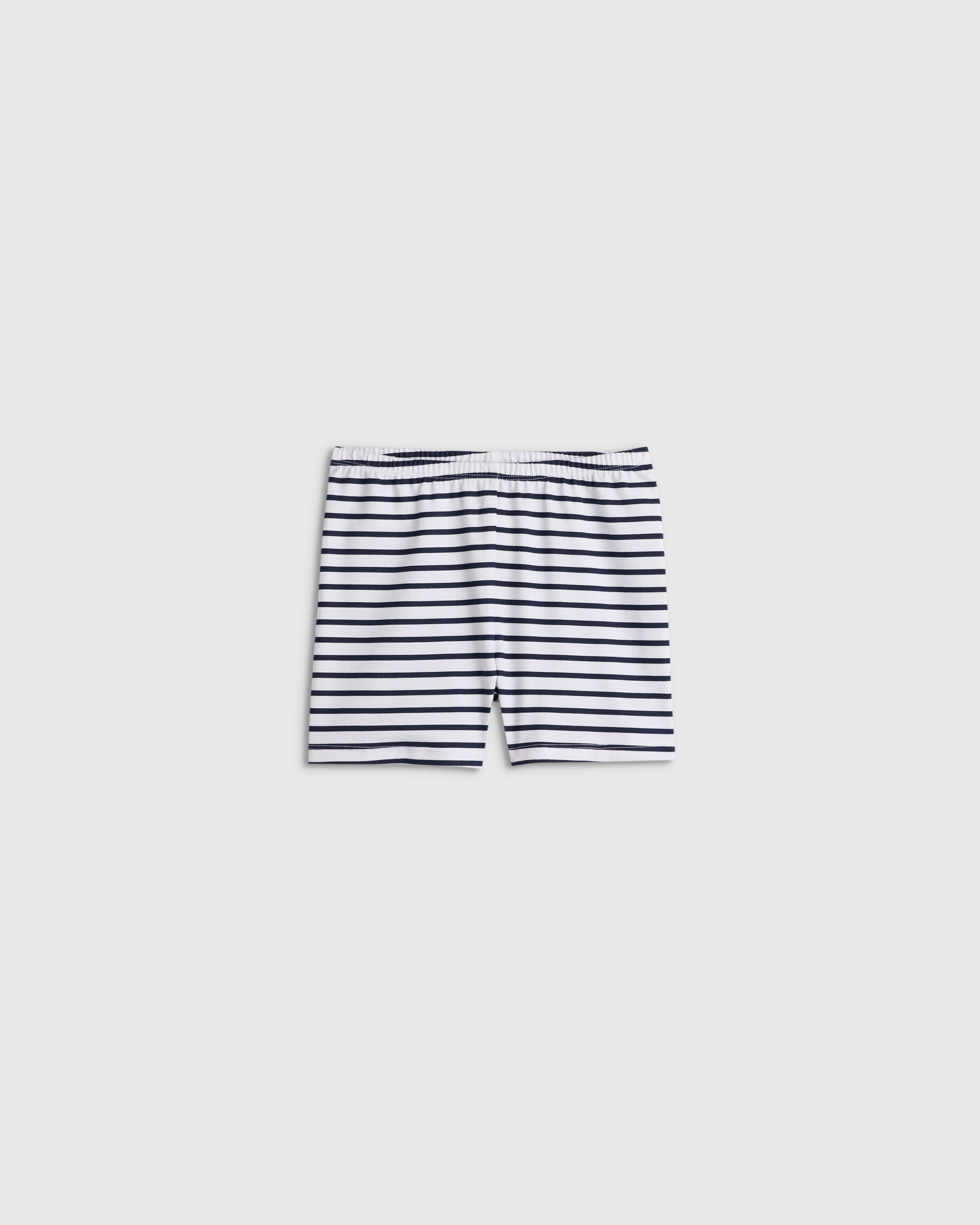 Navy Stripe Organic Cotton Cartwheel Shorts 
