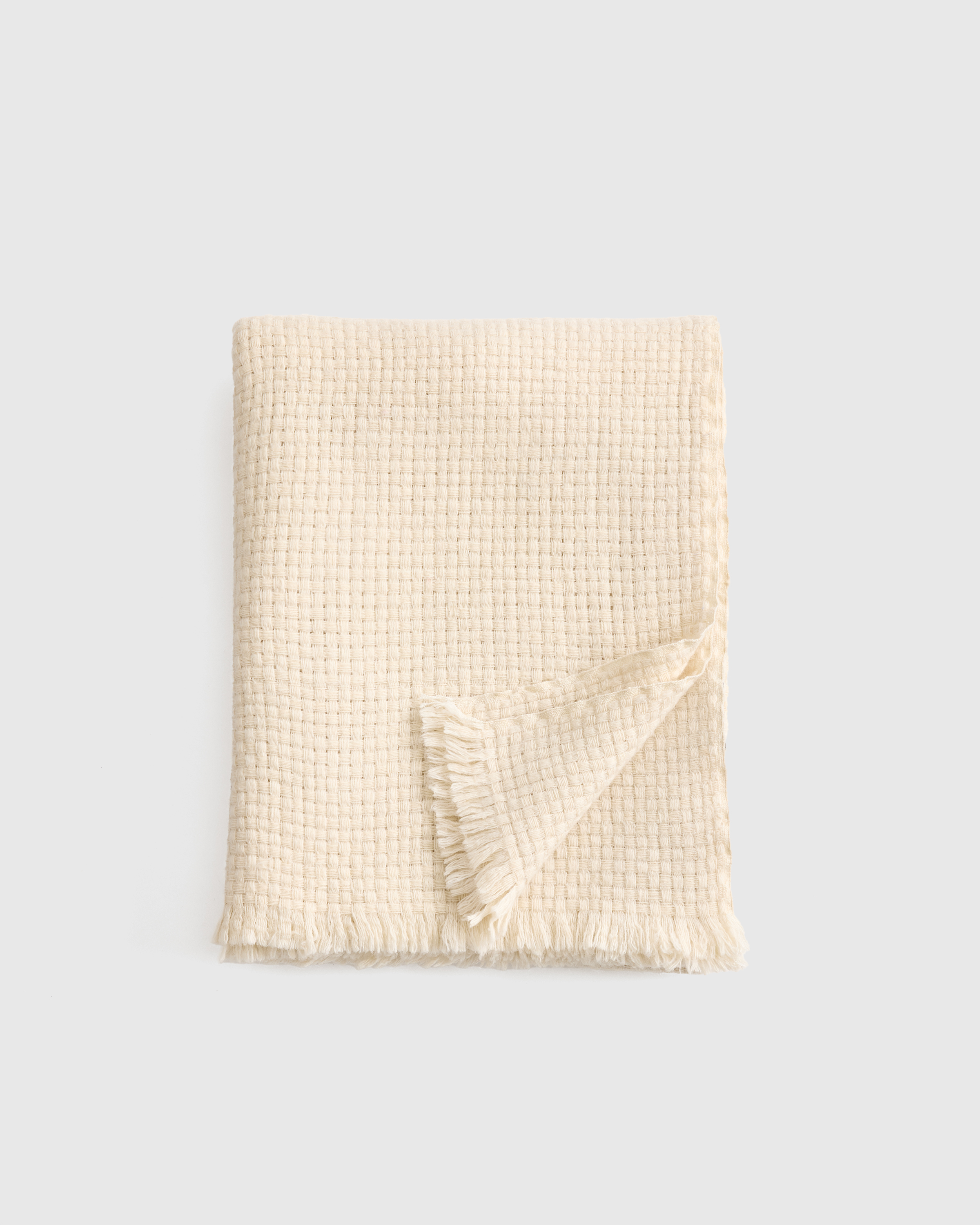 Natural Ultra Luxe Basketweave Throw