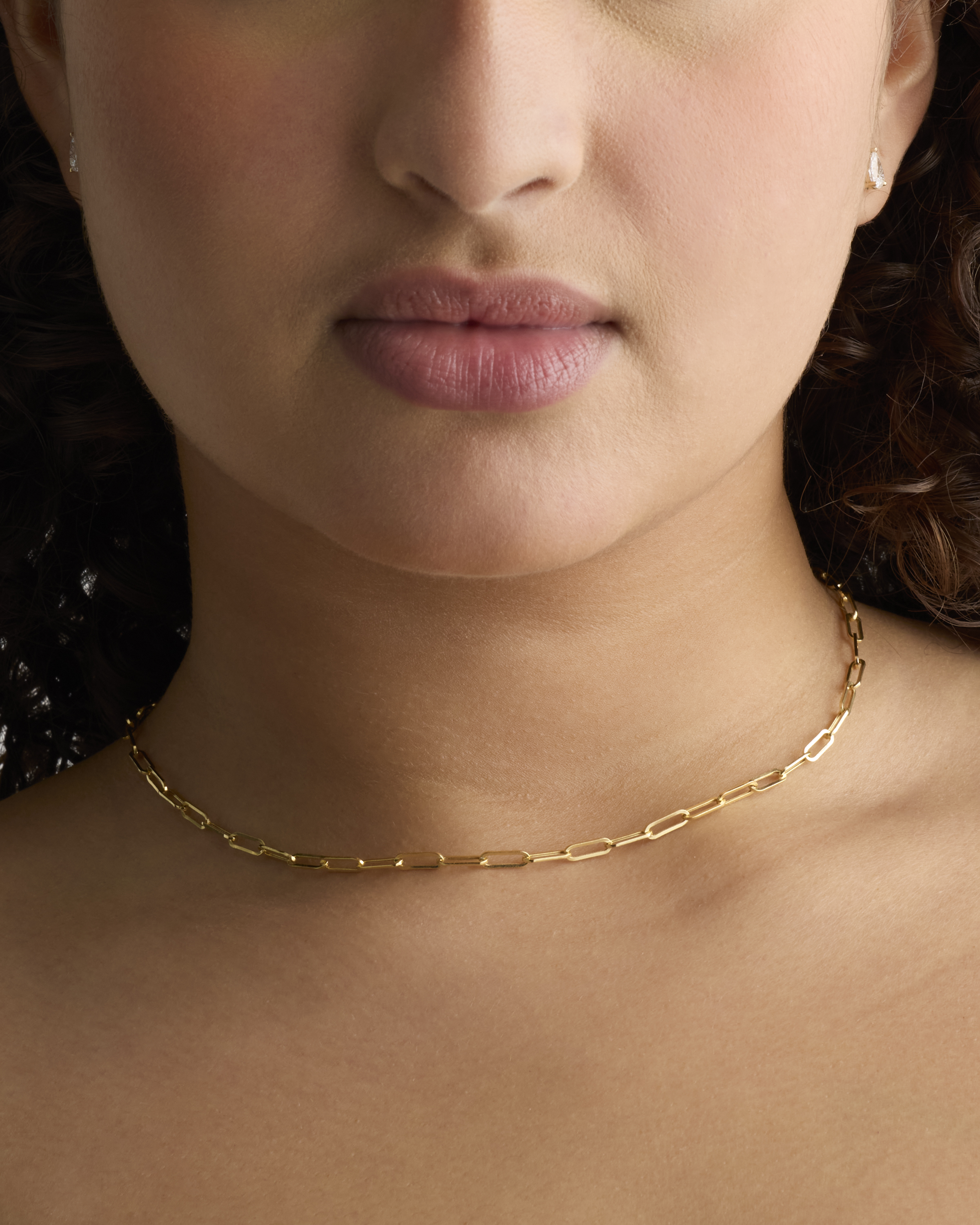 14K Gold Medium Paperclip Chain Necklace