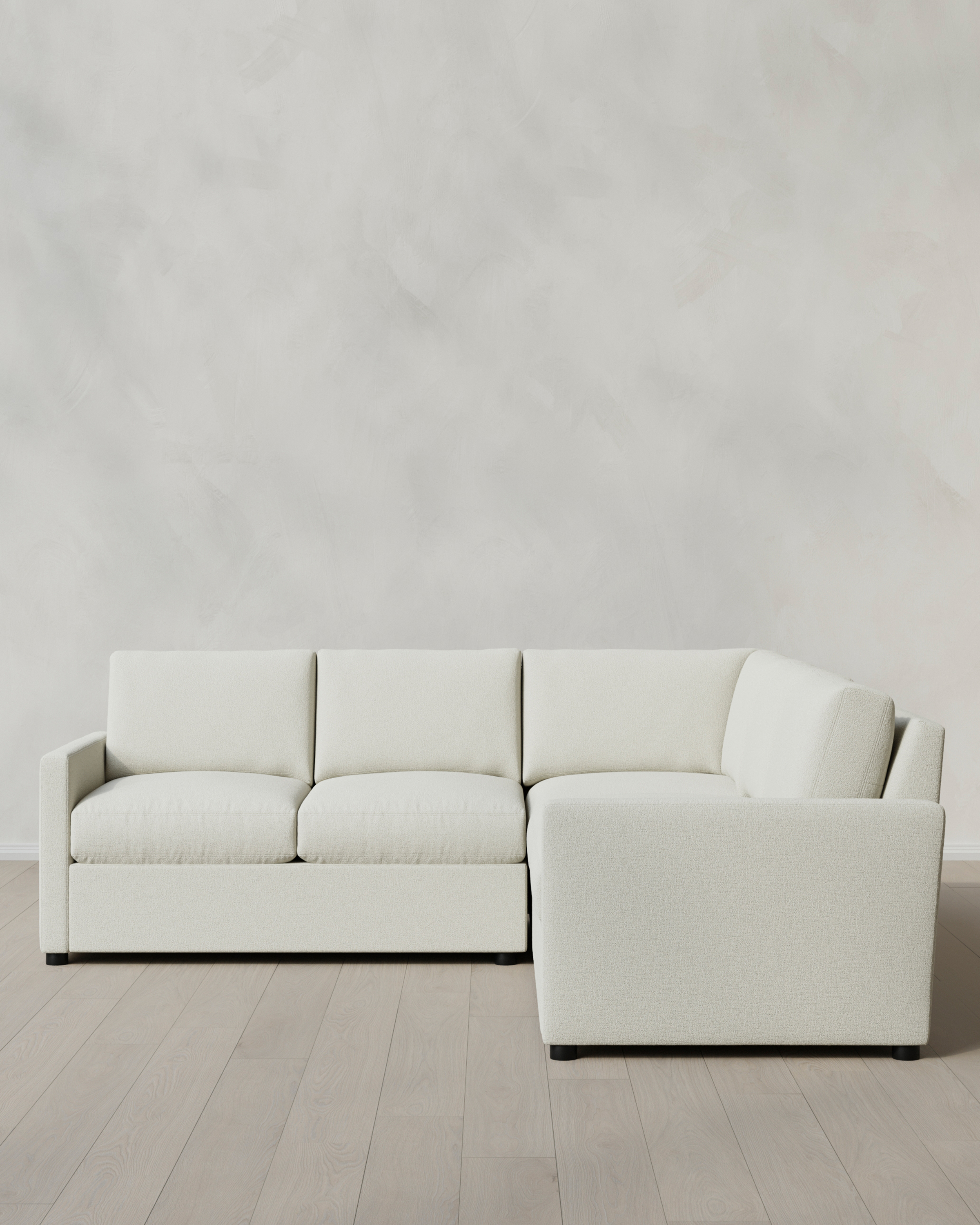 Ivory Brennan L Sectional in Performance Basketweave