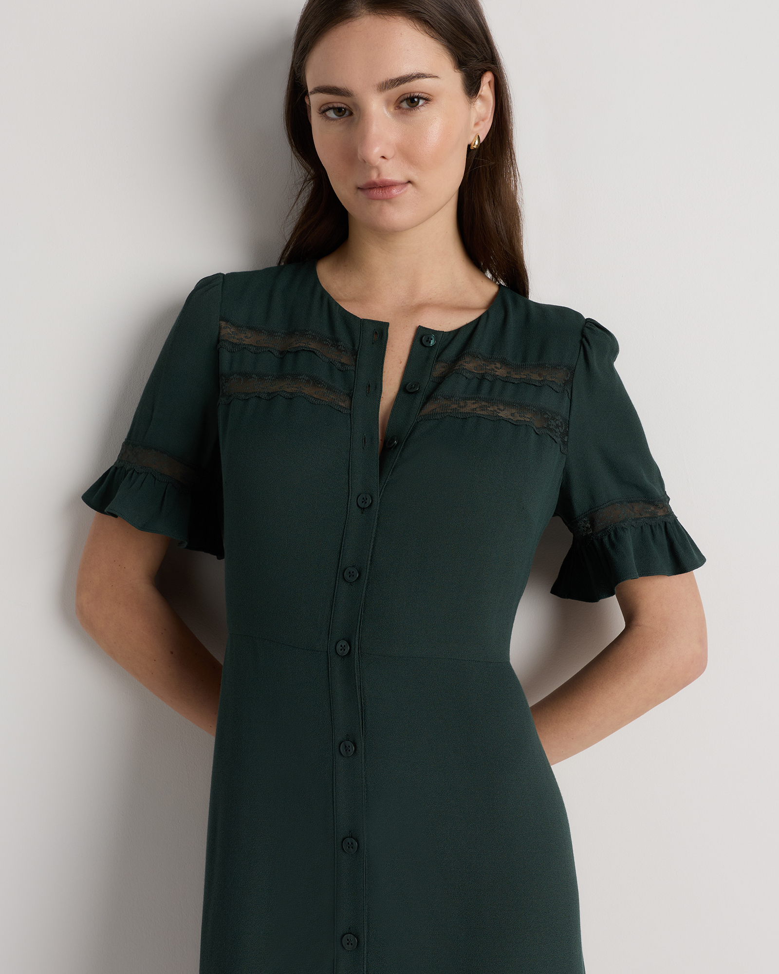 forest green lace midi dress Forest Fairy Lace Midi Dress (Green) L