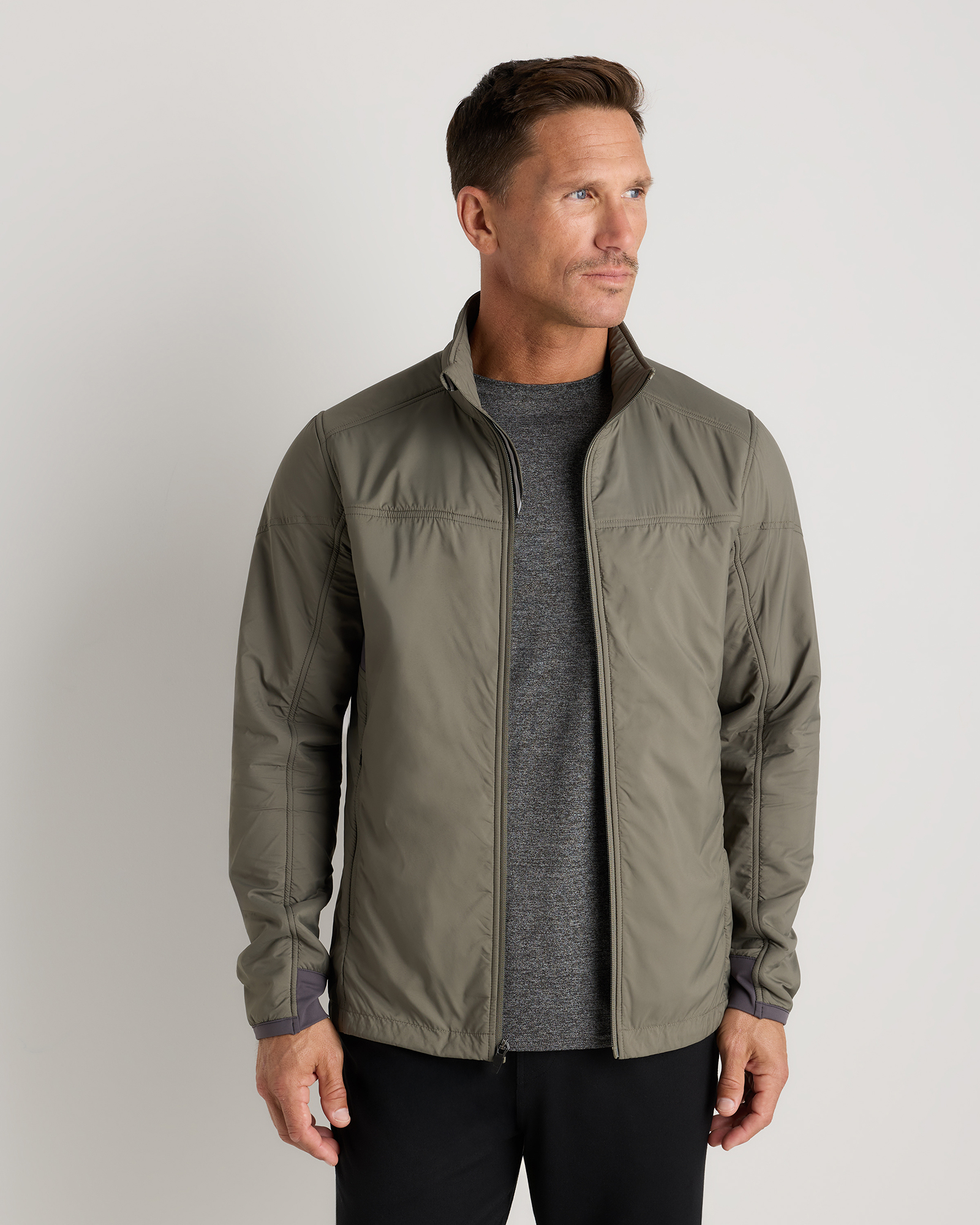 Faded Cargo Green Blouson résistant aux intempéries à doublure en molleton