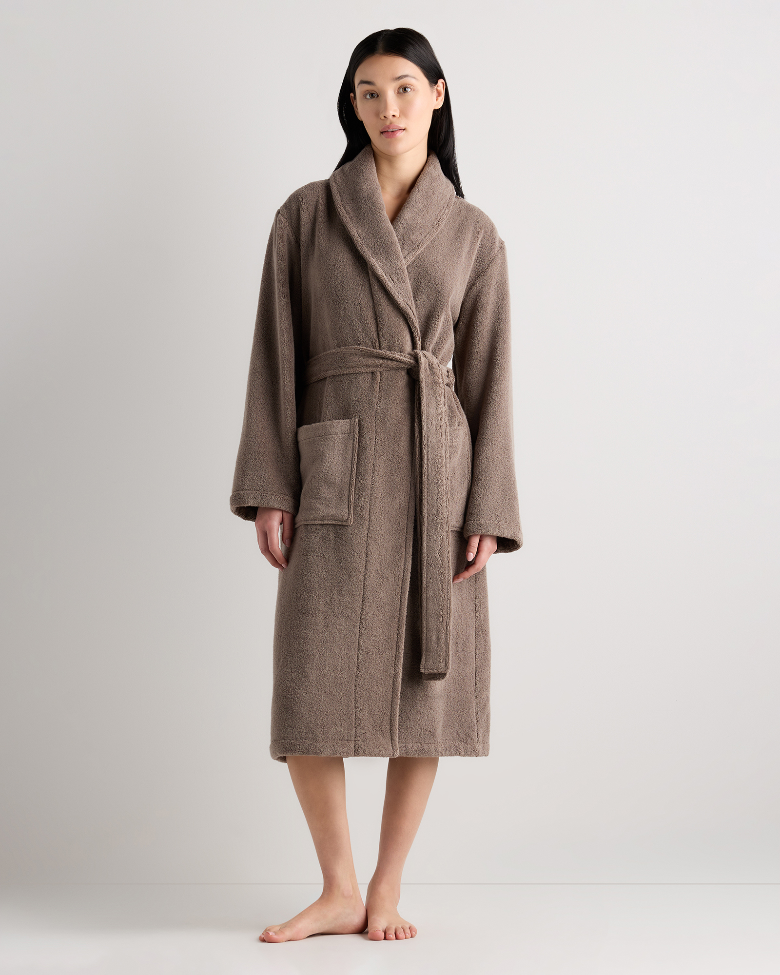 Heather Brown Plush Turkish Cotton Terry Robe