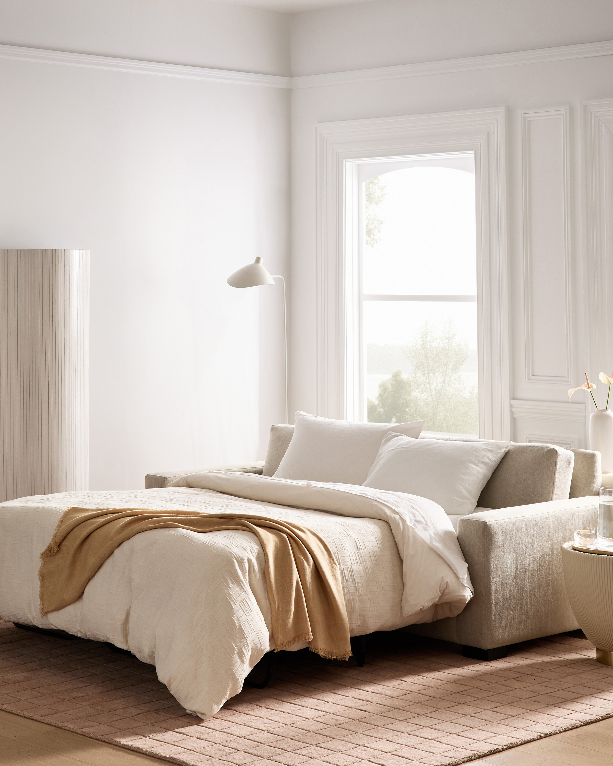 Stillman Performance Velvet Sleeper Sofa - thumbnail 2