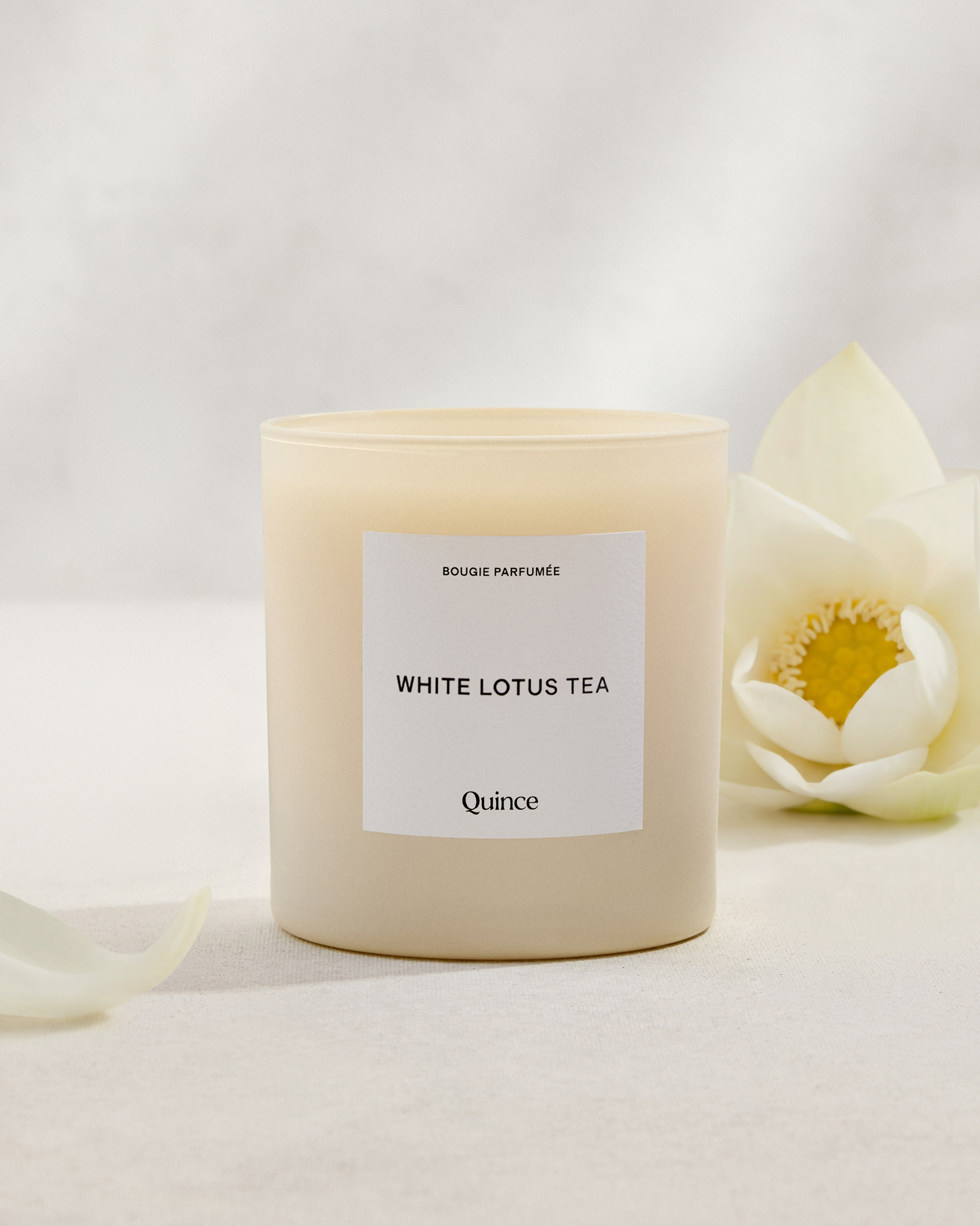 No Color White Lotus Tea Candle