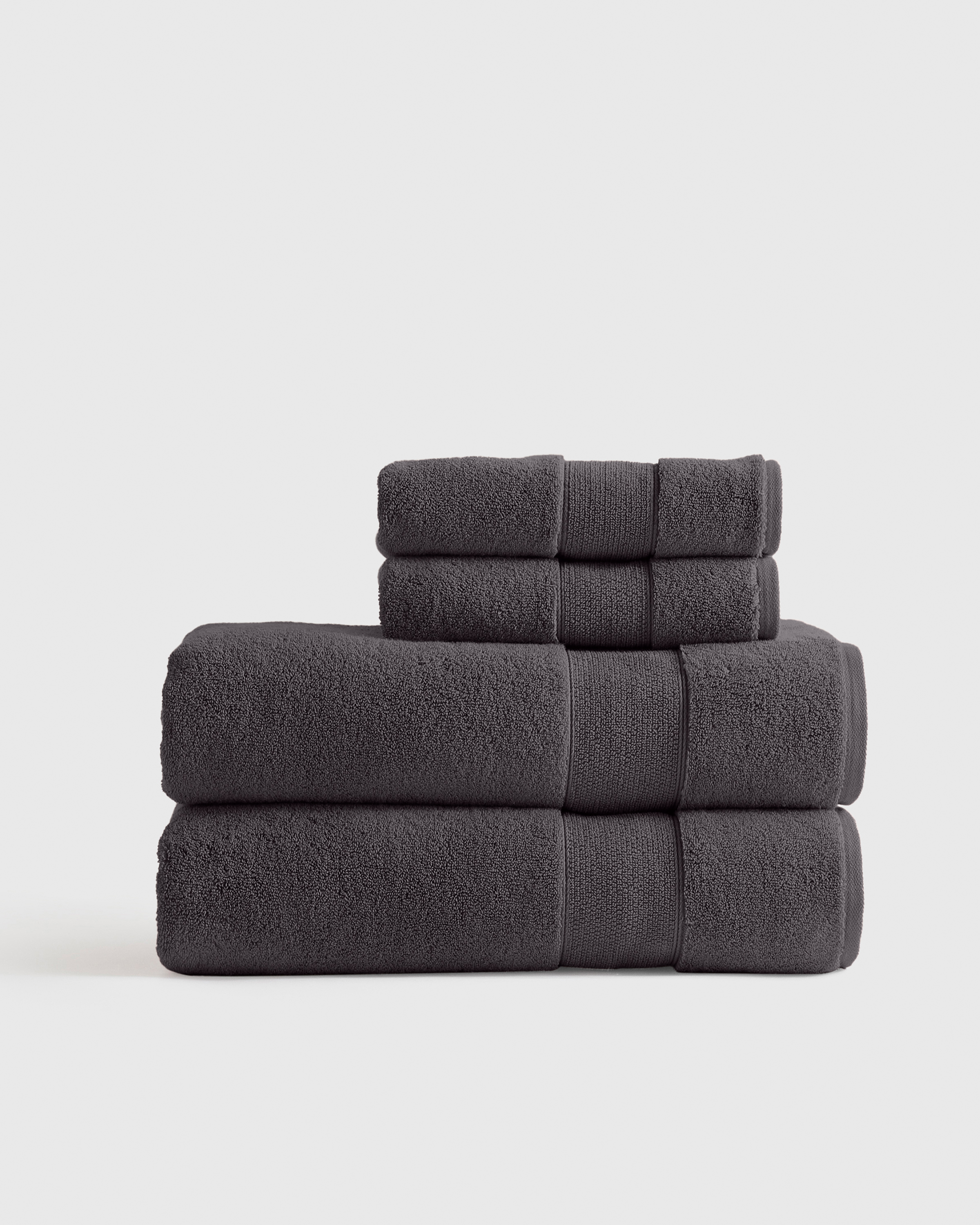 Charcoal Classic Organic Turkish Cotton Bath Sheet Bundle (4 pieces)