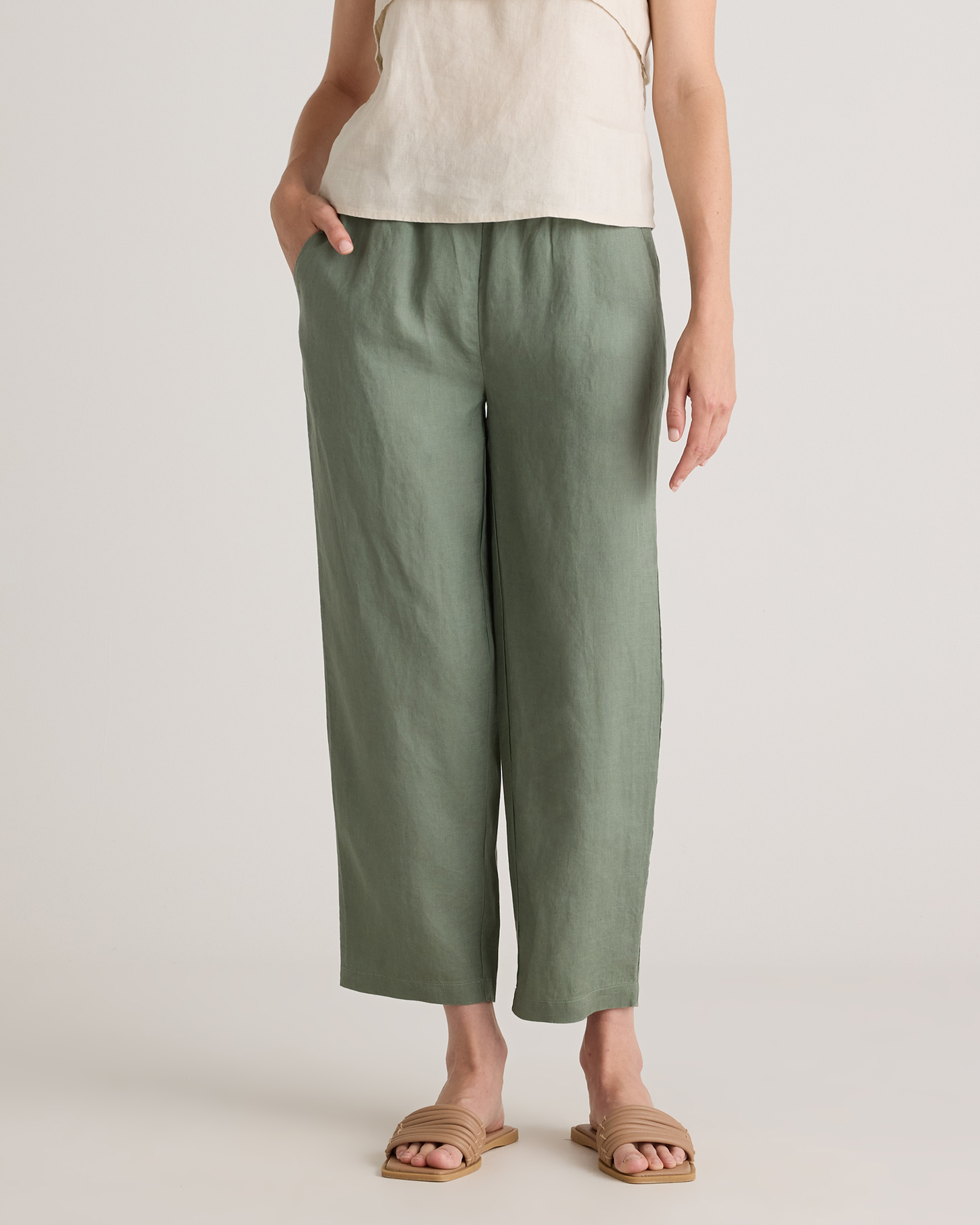 Light Cargo 100% European Linen Pants