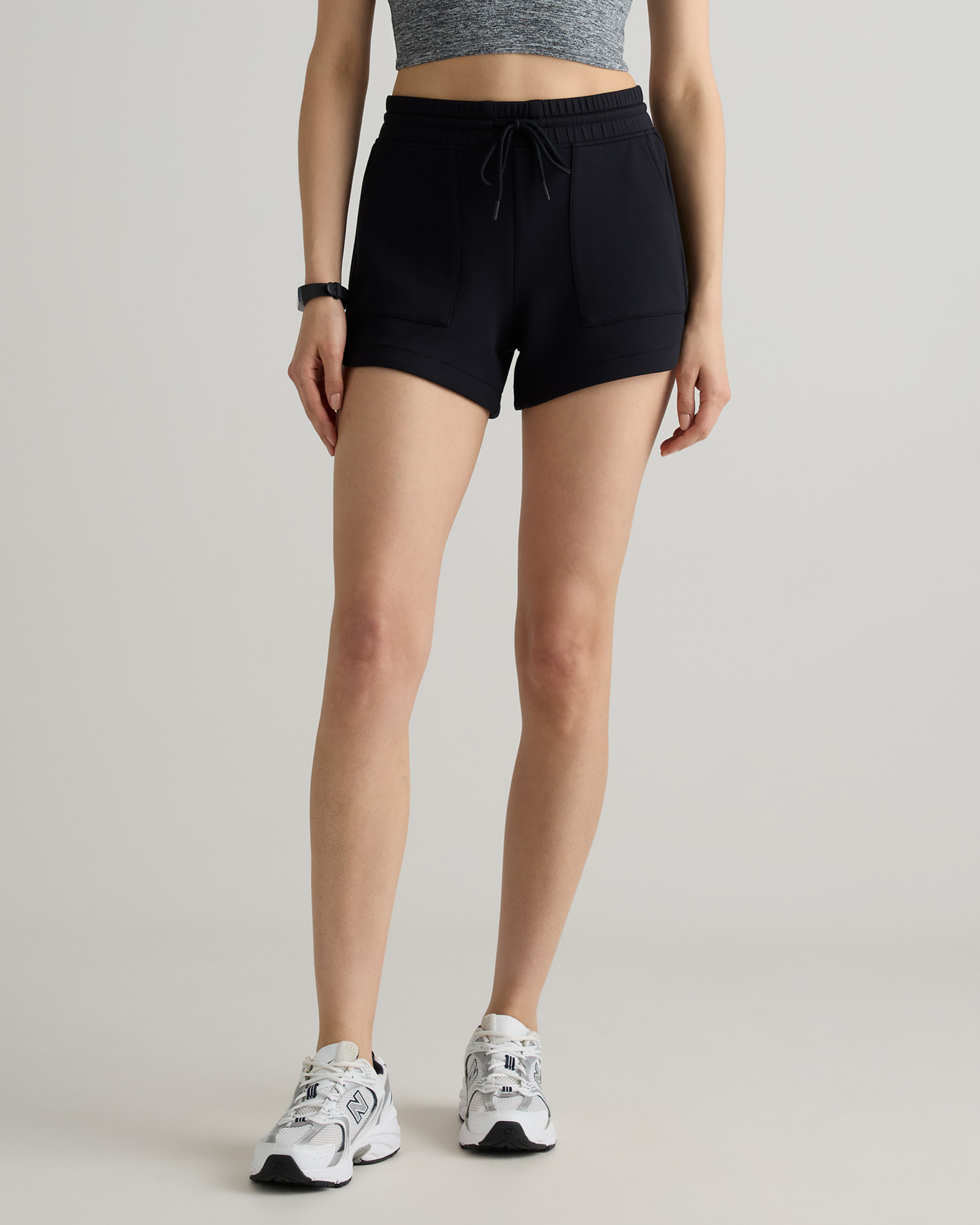 Black CloudComfort High-Rise Sweatshorts