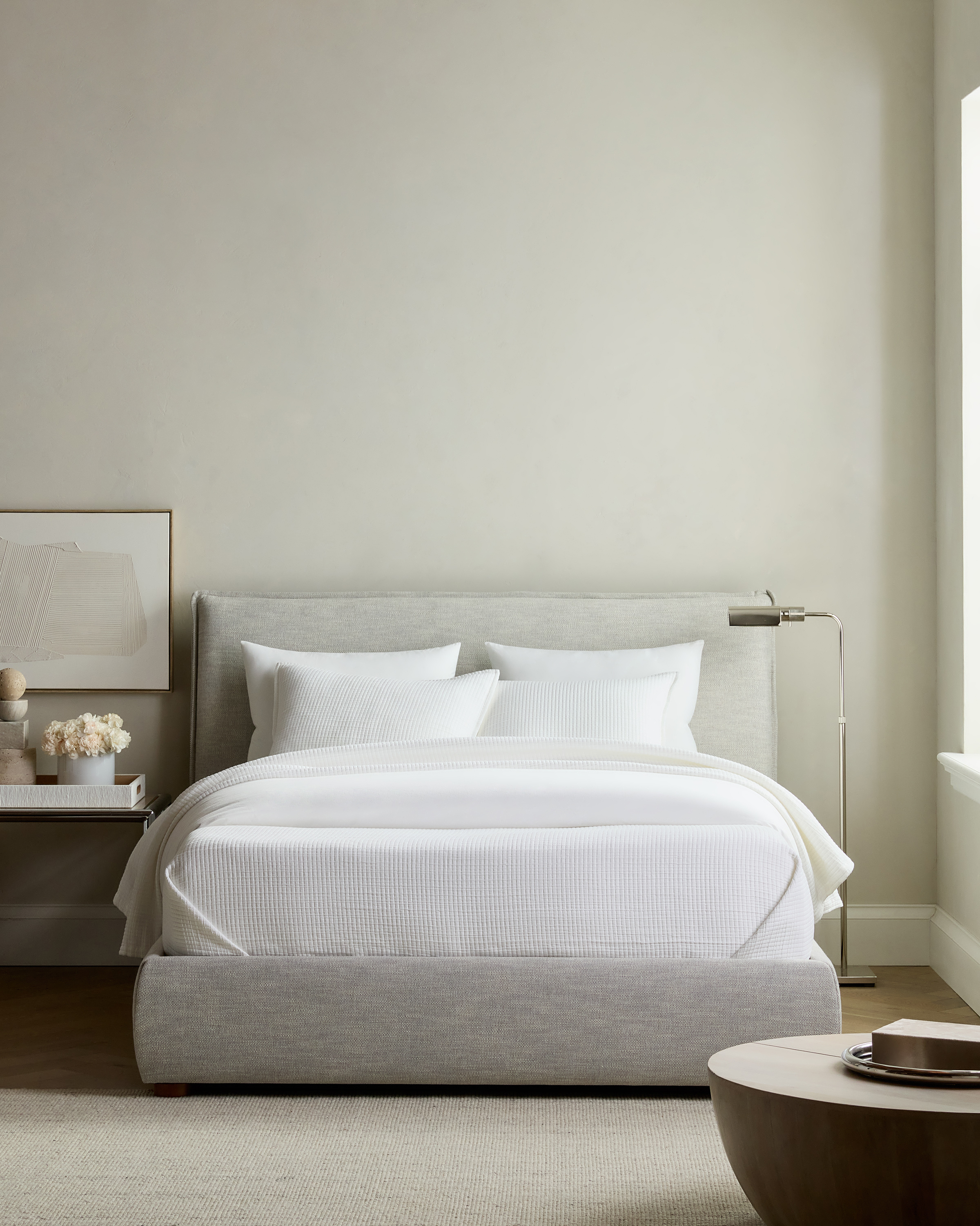 White Organic Ribbed Cotton Shams