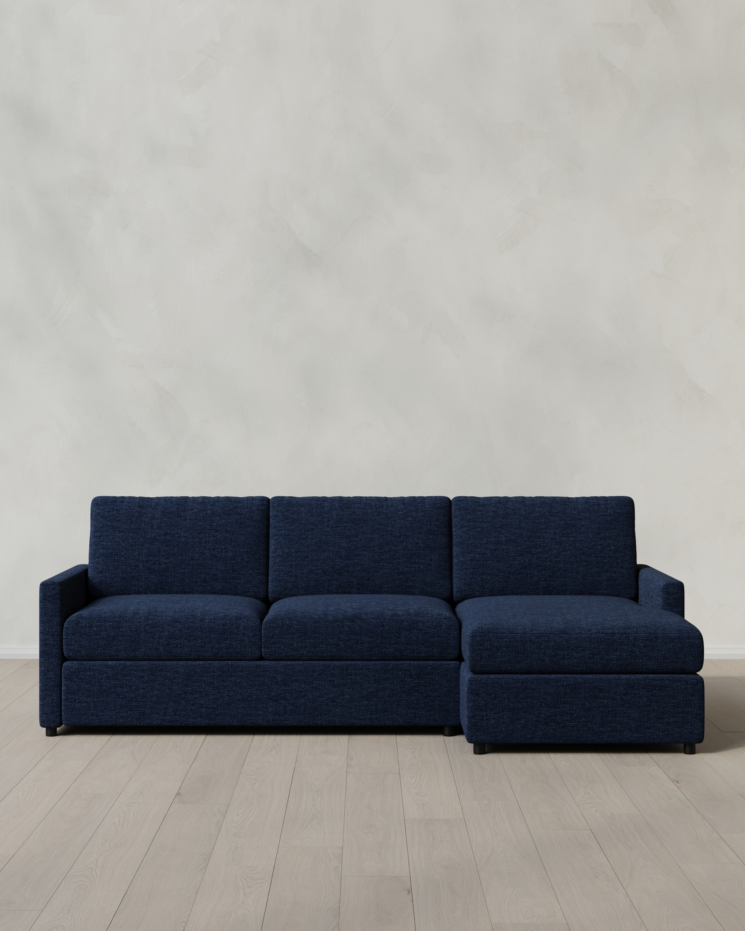 Ink Brennan Performance Chenille Linen Blend Chaise Sectional