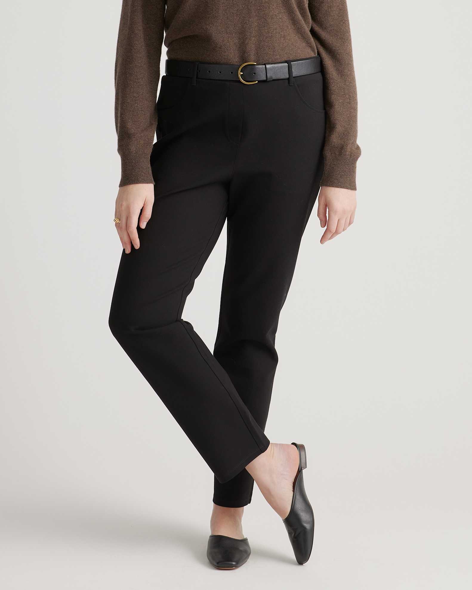 Pantalon Quince Olive Ponte Vert, Coupe Droite, Taille S 30 - Neuf Sans étiquette