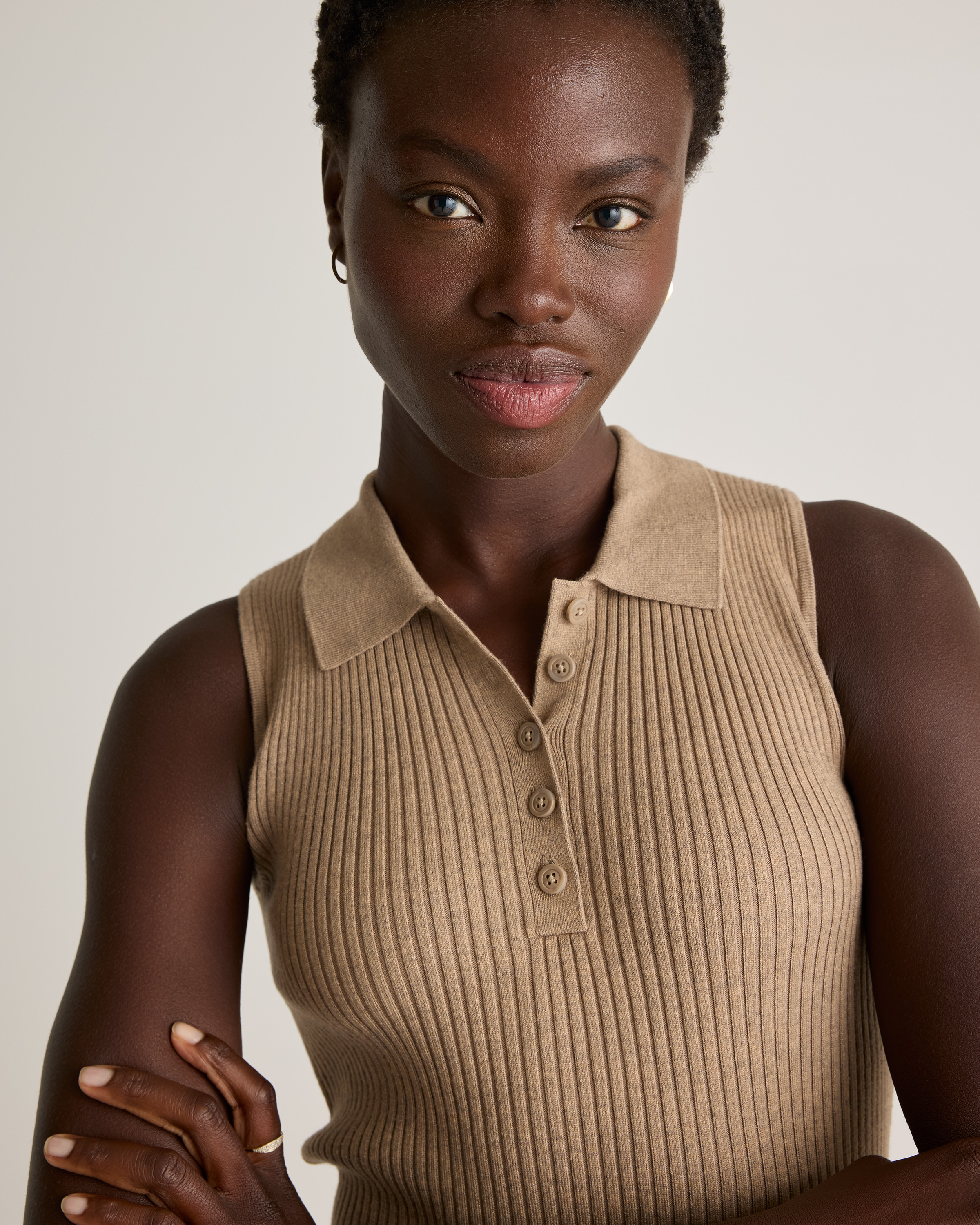 Eco-Knit Polo Sweater Tank