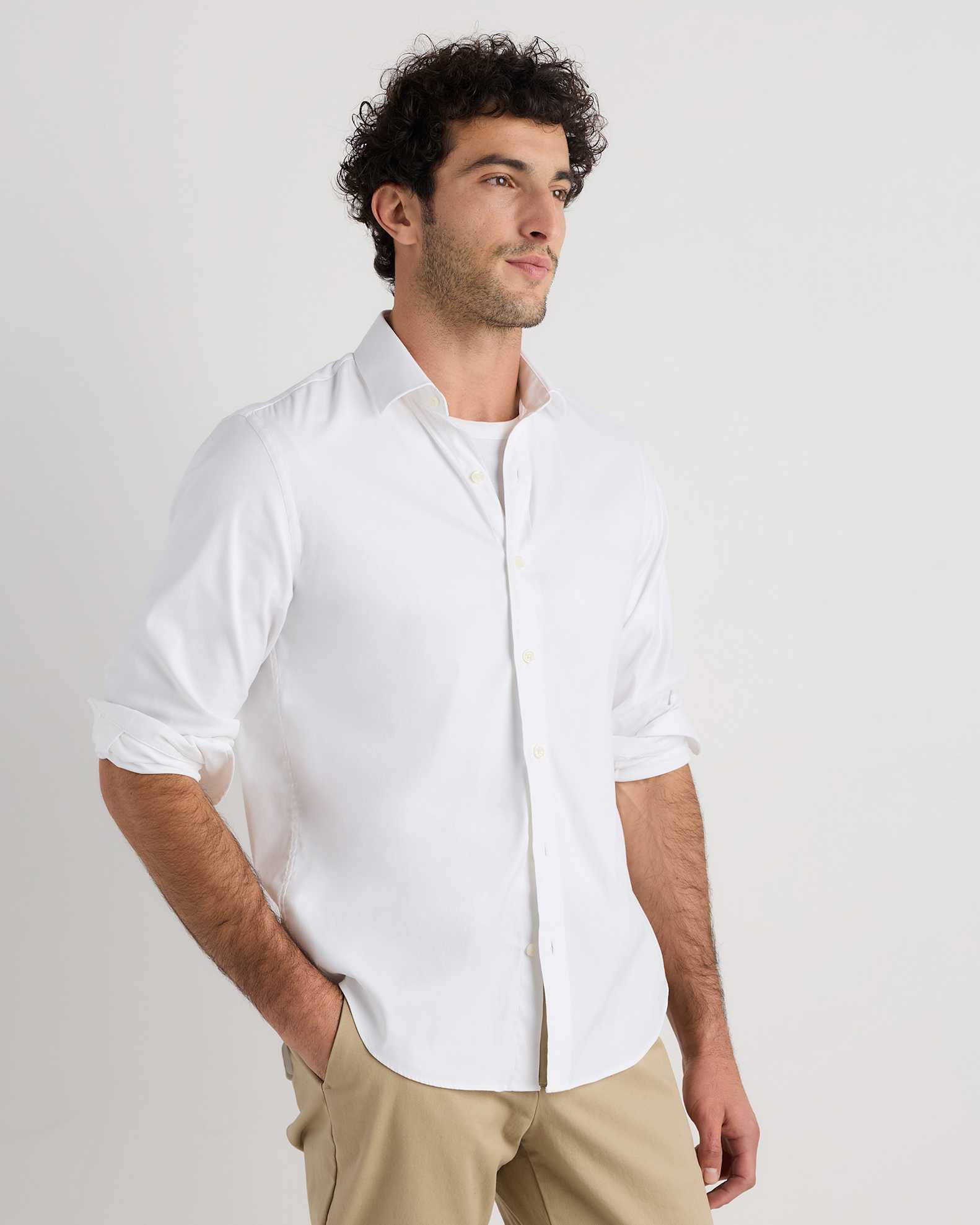 Men's Comfortflex Performance Dress Shirt - Classic Fit in White Men's Comfortflex Performance Dress Shirt - Classic Fit in White