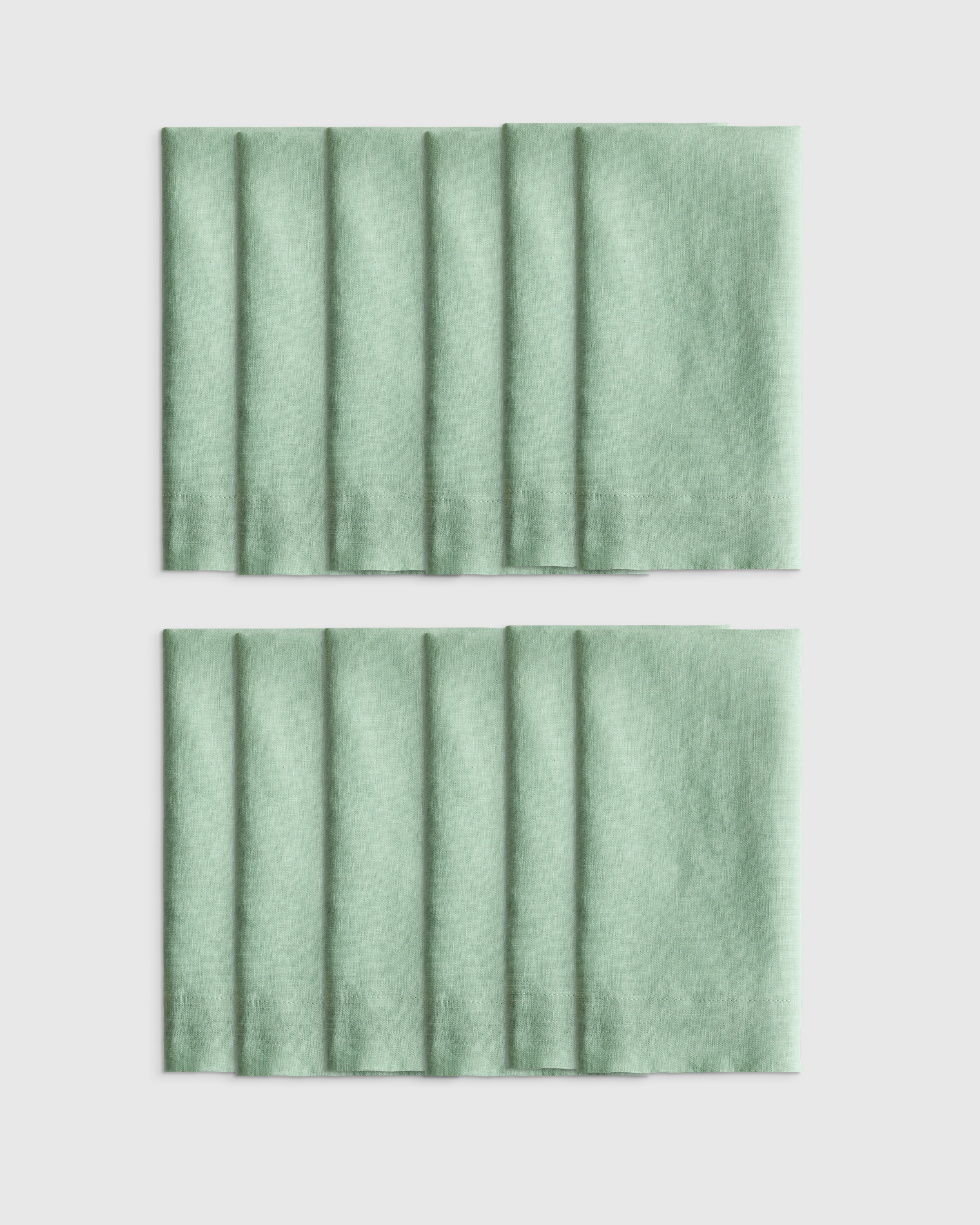 Jade European Linen Wide-Hem Napkins (Set of 12)