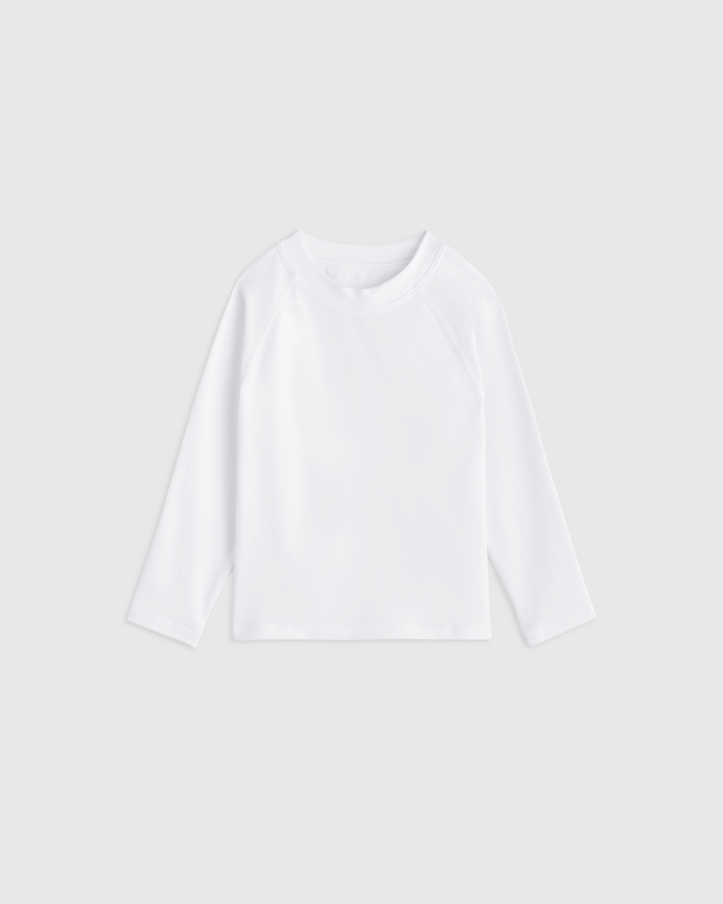 White Long Sleeve Raglan Rash Guard