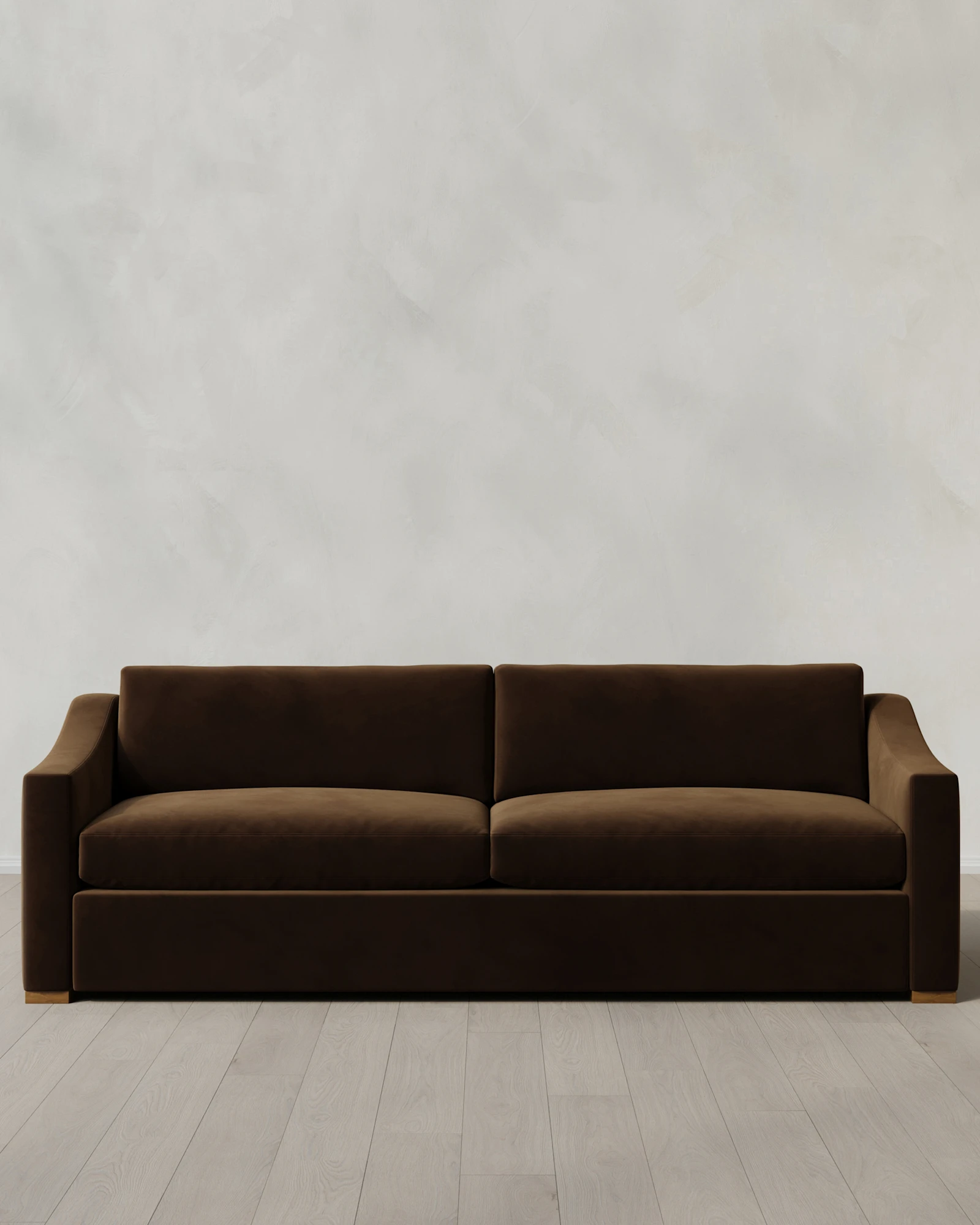 Chair Java Modern Hollis Slope Arm Sofa in Performance Velvet