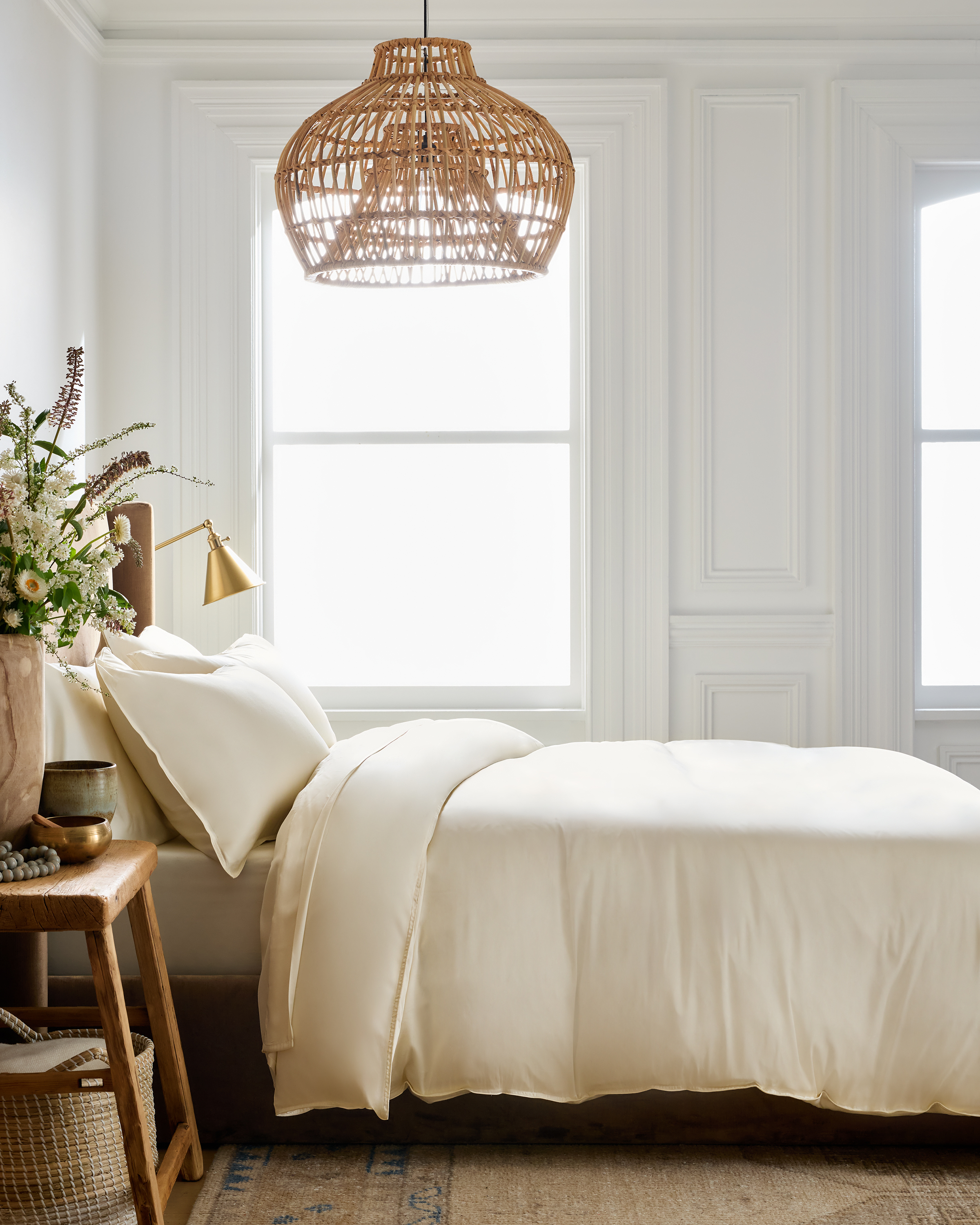 Ivory Bamboo Duvet Cover