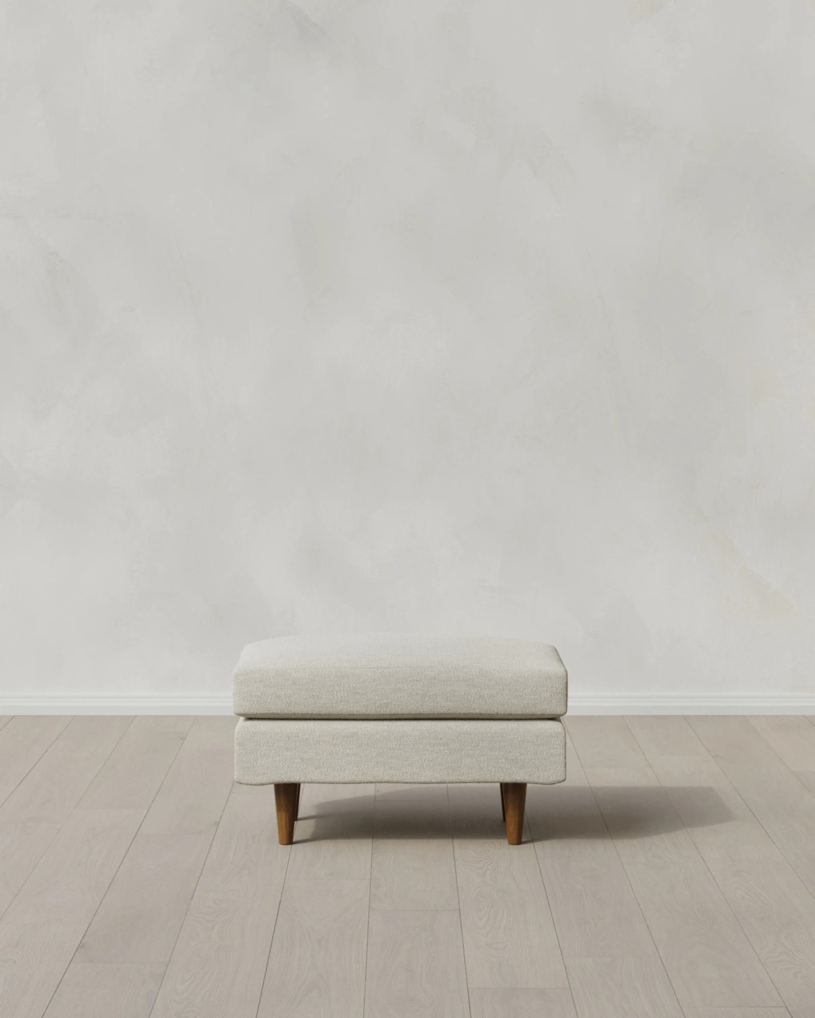 Atlas Midcentury Ottoman in Performance Basketweave