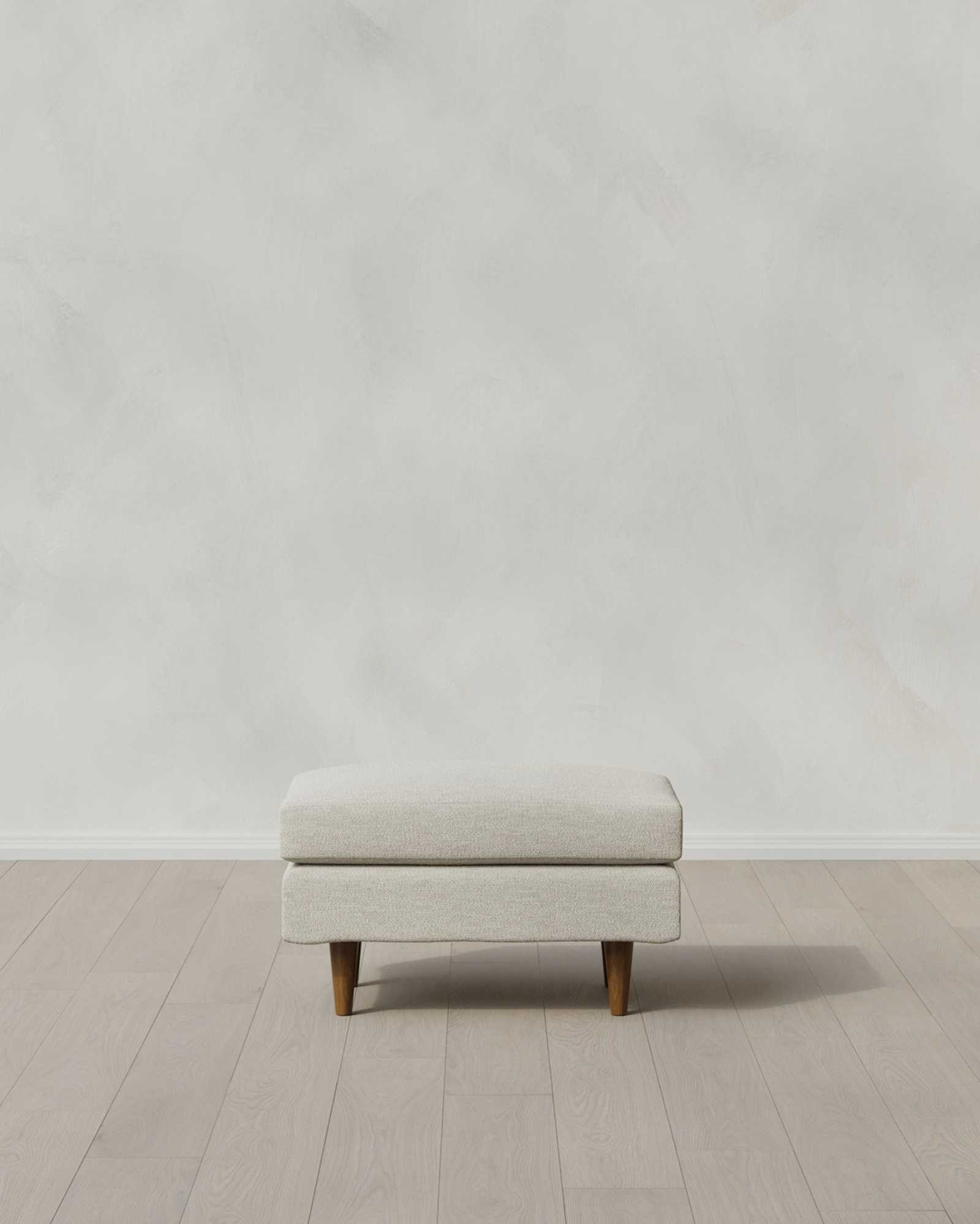 Atlas Midcentury Collection Flax Midcentury Ottoman Front