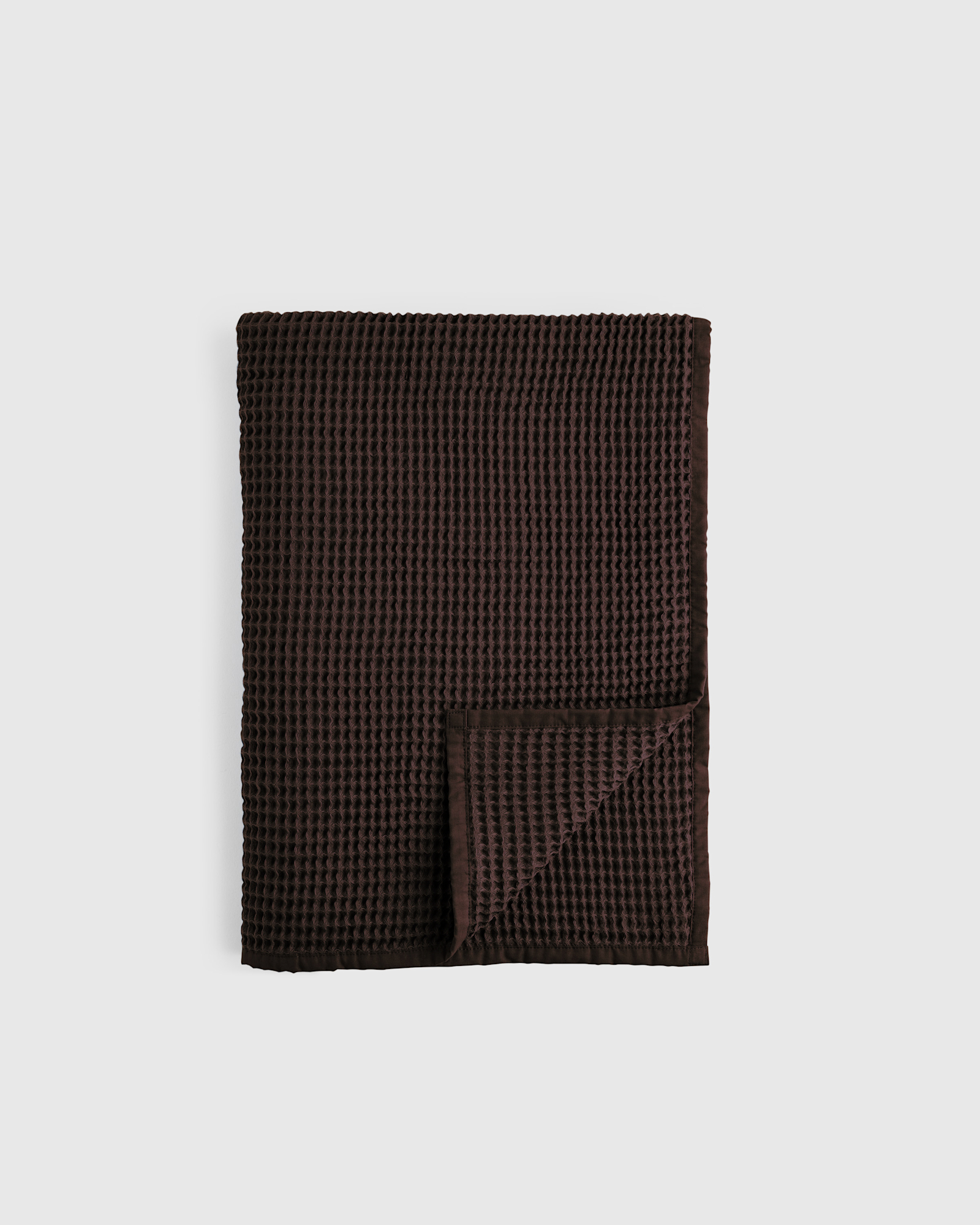 Organic Waffle Throw - not selected, Espresso