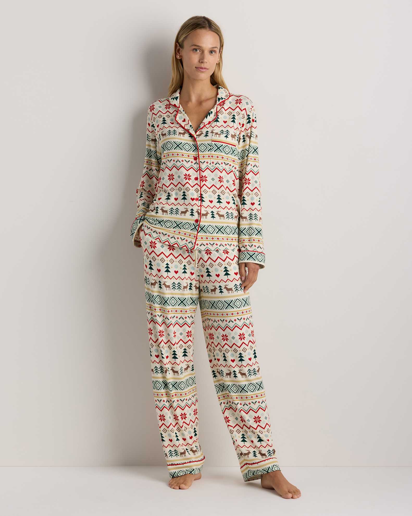 Bamboo Jersey Long Sleeve Pajama Set