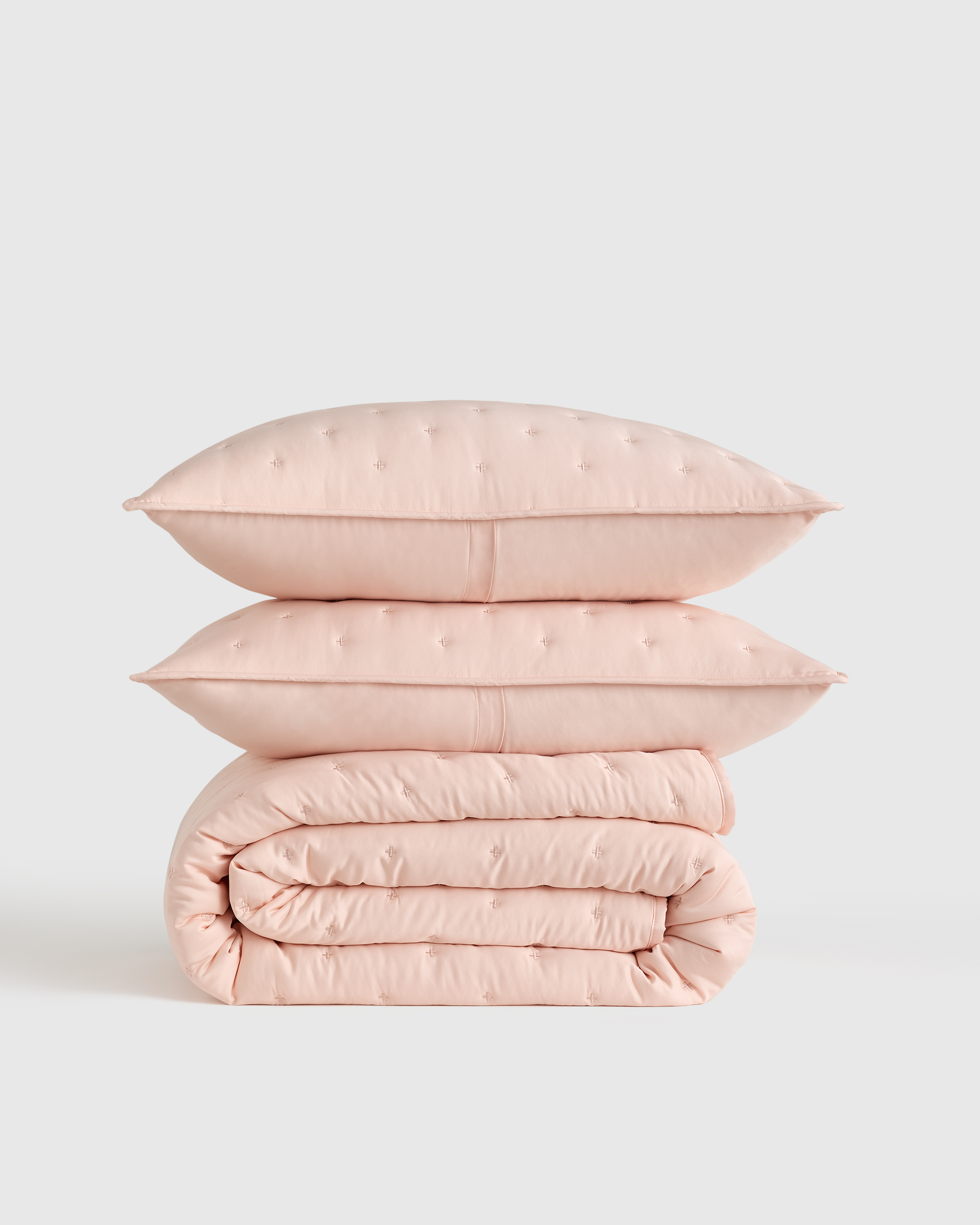 Soft Pink Bamboo Dream Quilt Set