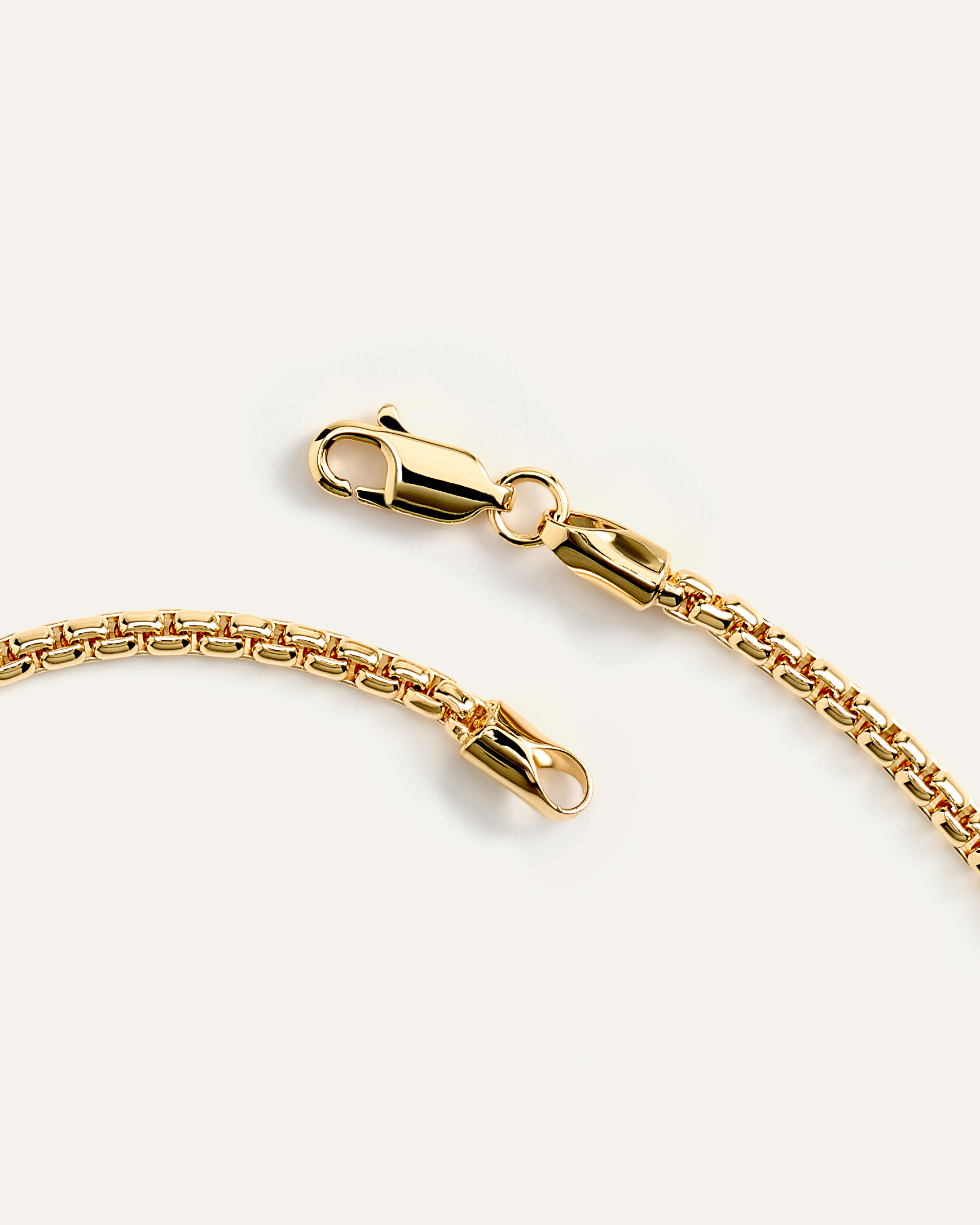 Box Chain Necklace in Gold Vermeil
