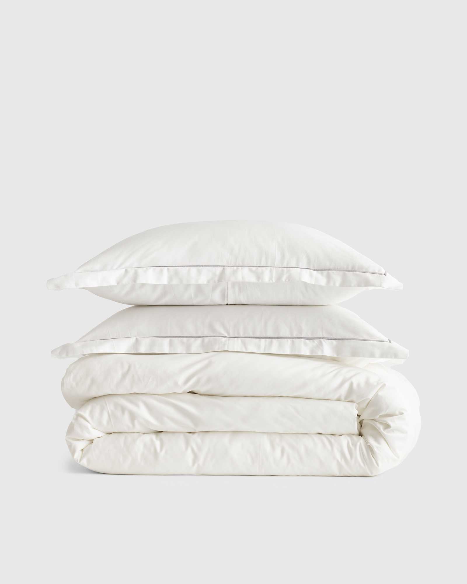 Luxury Organic Sateen Embroidered Duvet Cover Set