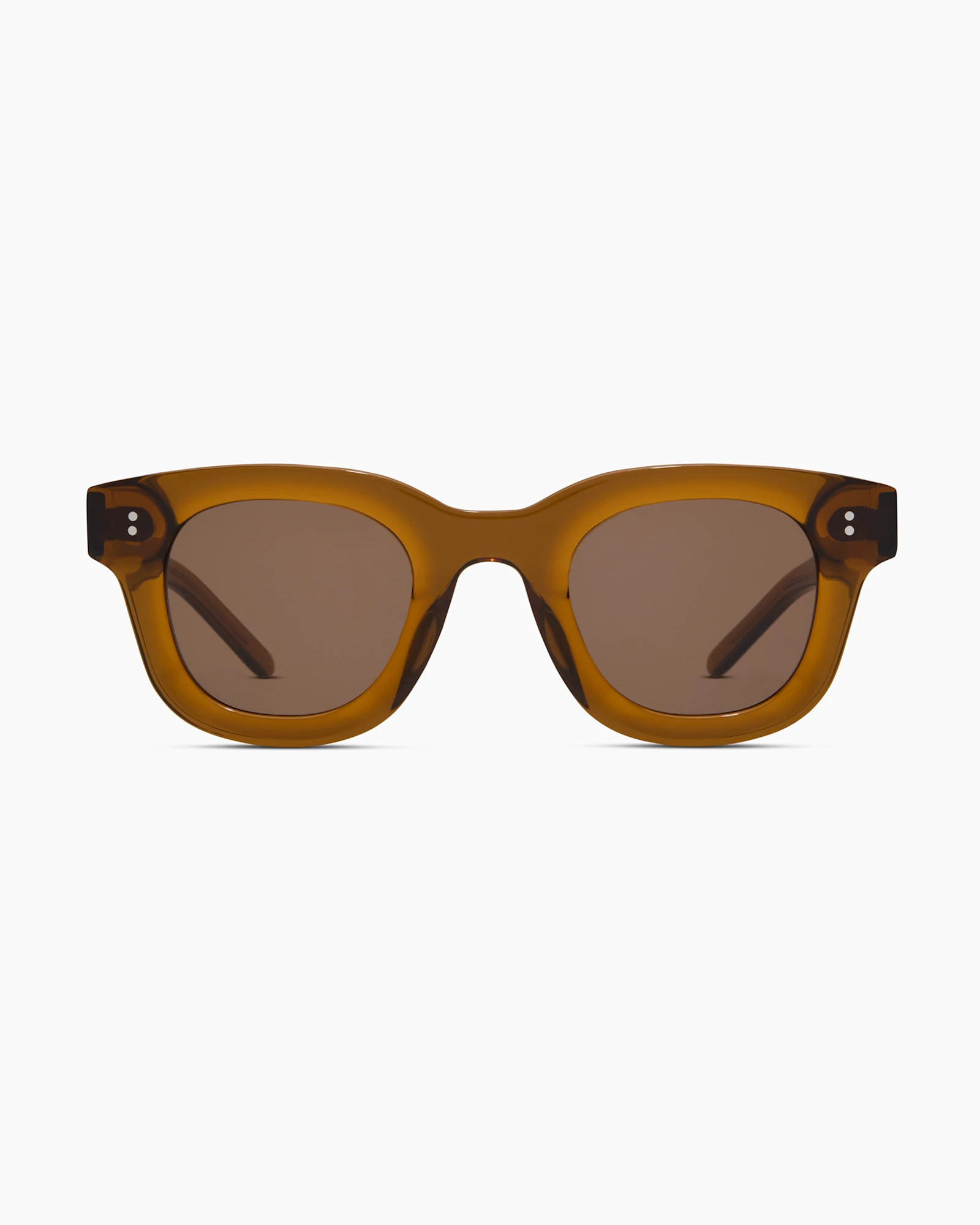 Quince Athens Polarized Acetate Sunglasses Clear Brown with Brown lens Noah Polarized Acetate Sunglasses in Clear Brown with Brown lens main image 2