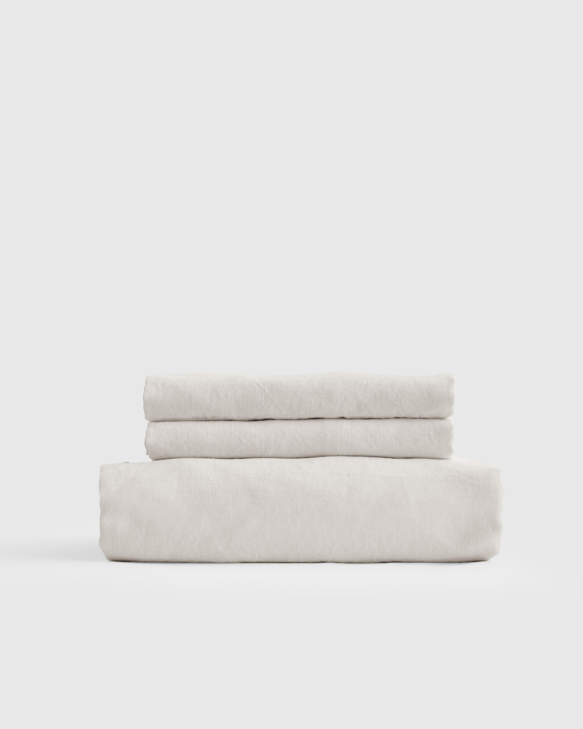 Sand European Linen Fitted Sheet Set