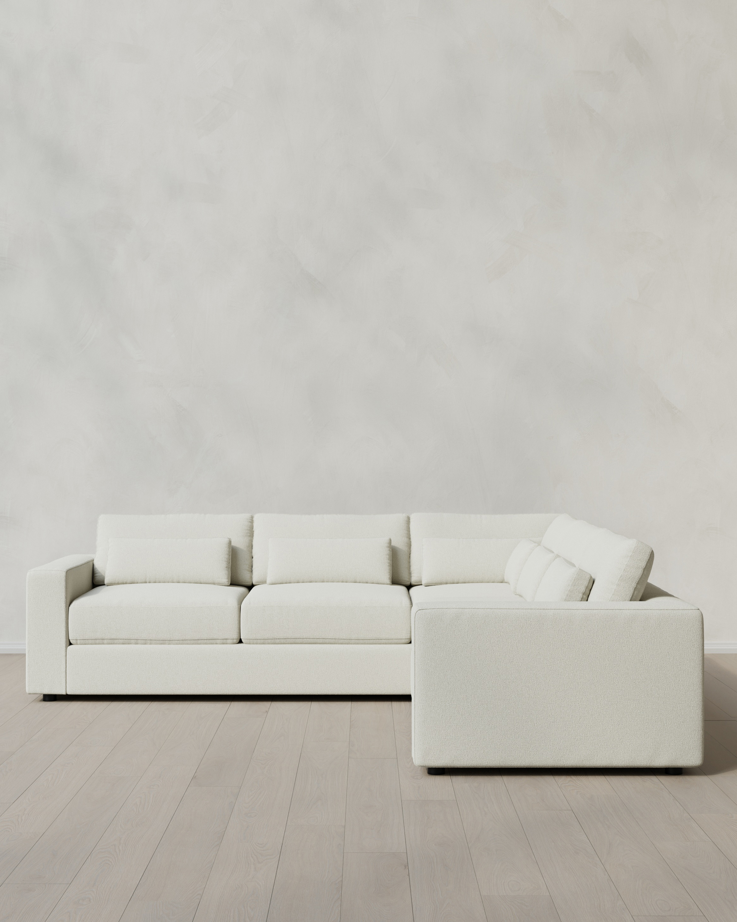 Ivory Ashford Deep Seat L Sectional in Performance Basketweave