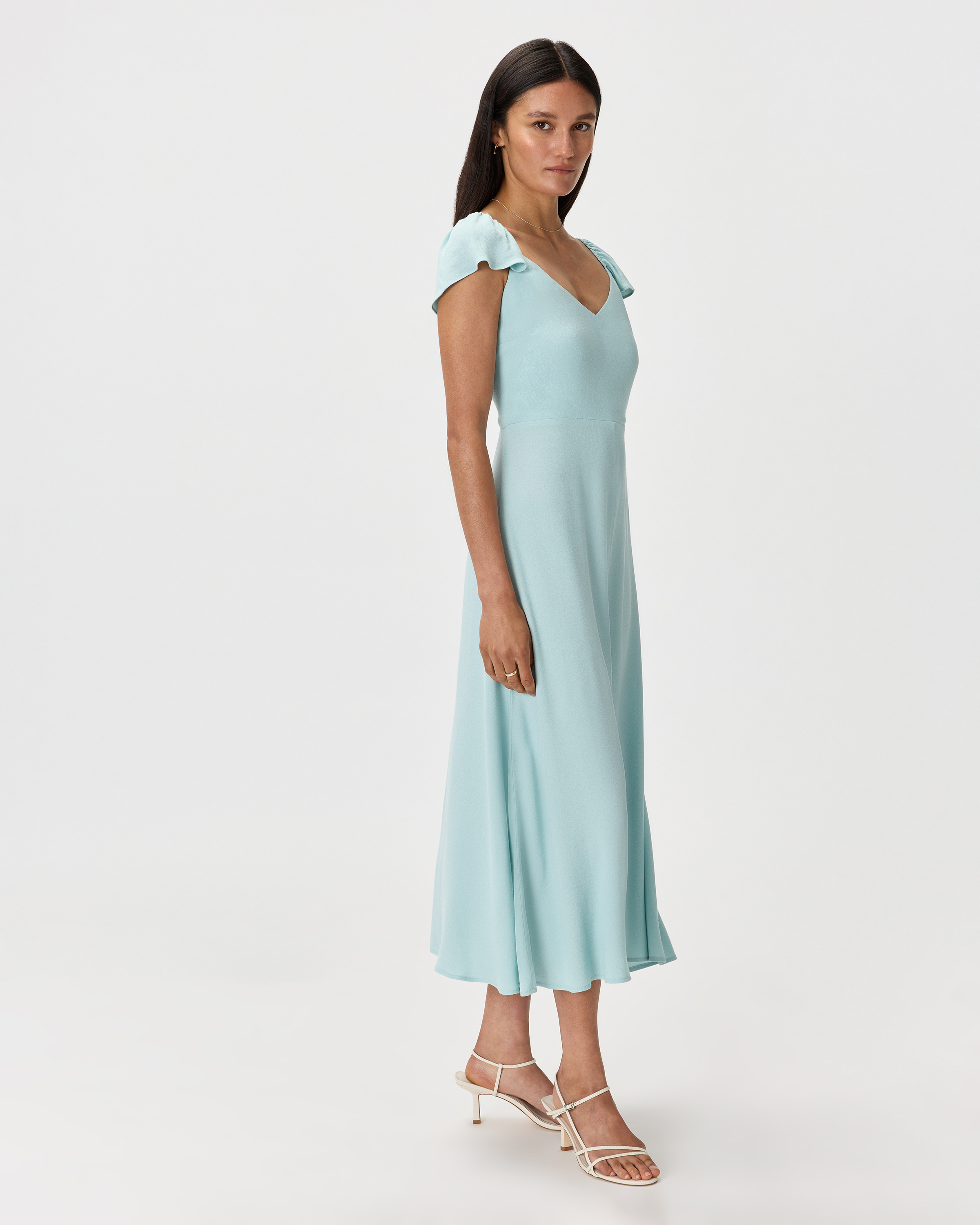 slim fit dress slacks Gemy Maalouf - Gemy Maalouf | Ready-To-Wear | Midi Dress With Flutter Sleeves - US6 main image 0