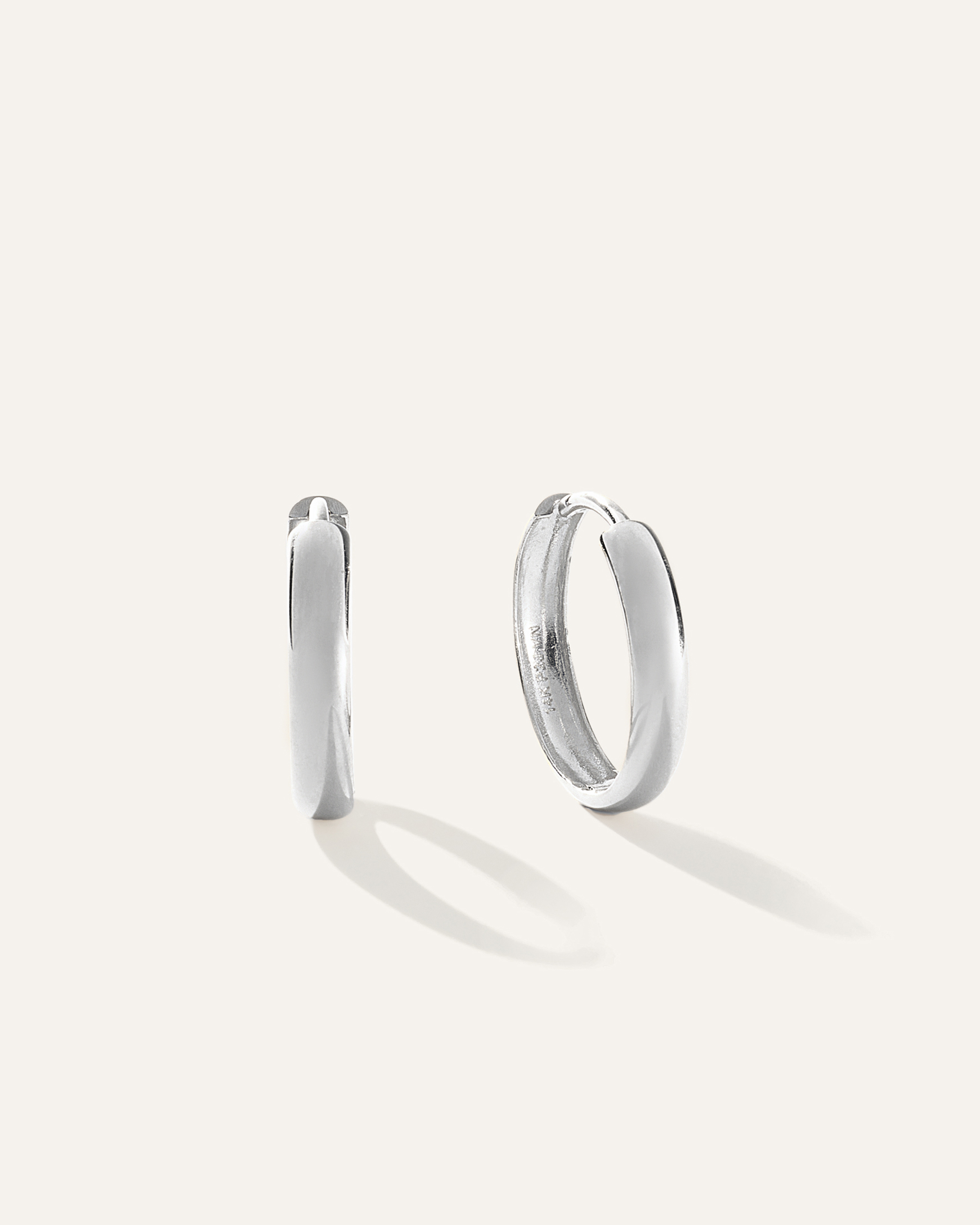 White Gold 14K Gold Bold Hoops