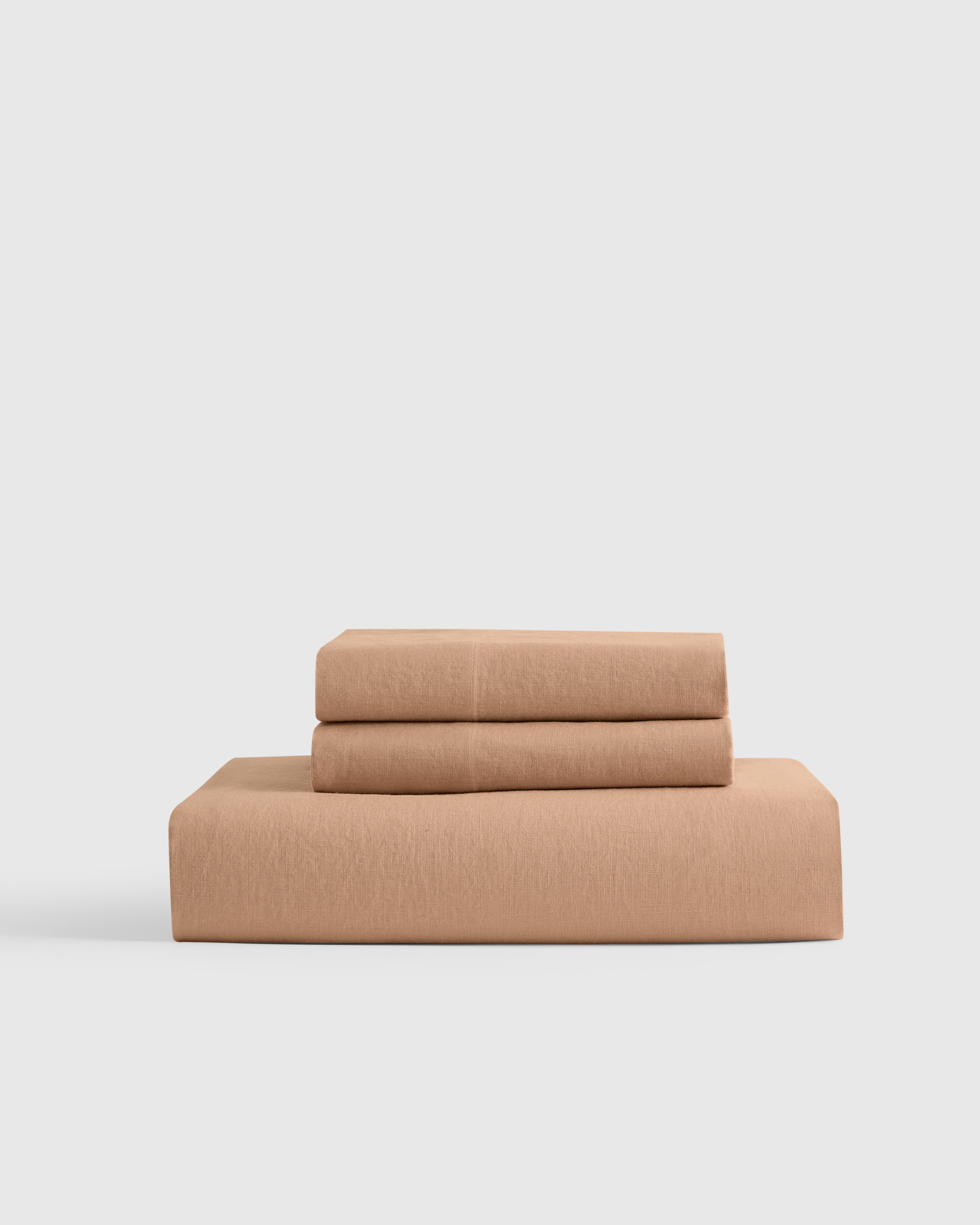 european linen fitted sheet set, queen, latte