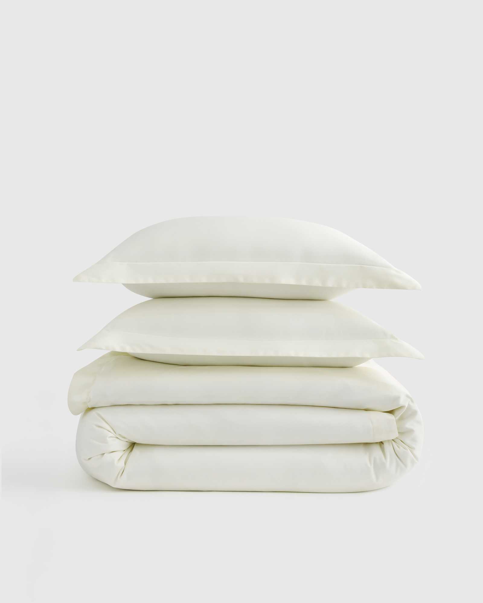 Giza Cotton Sateen Duvet Cover Set in Ivory