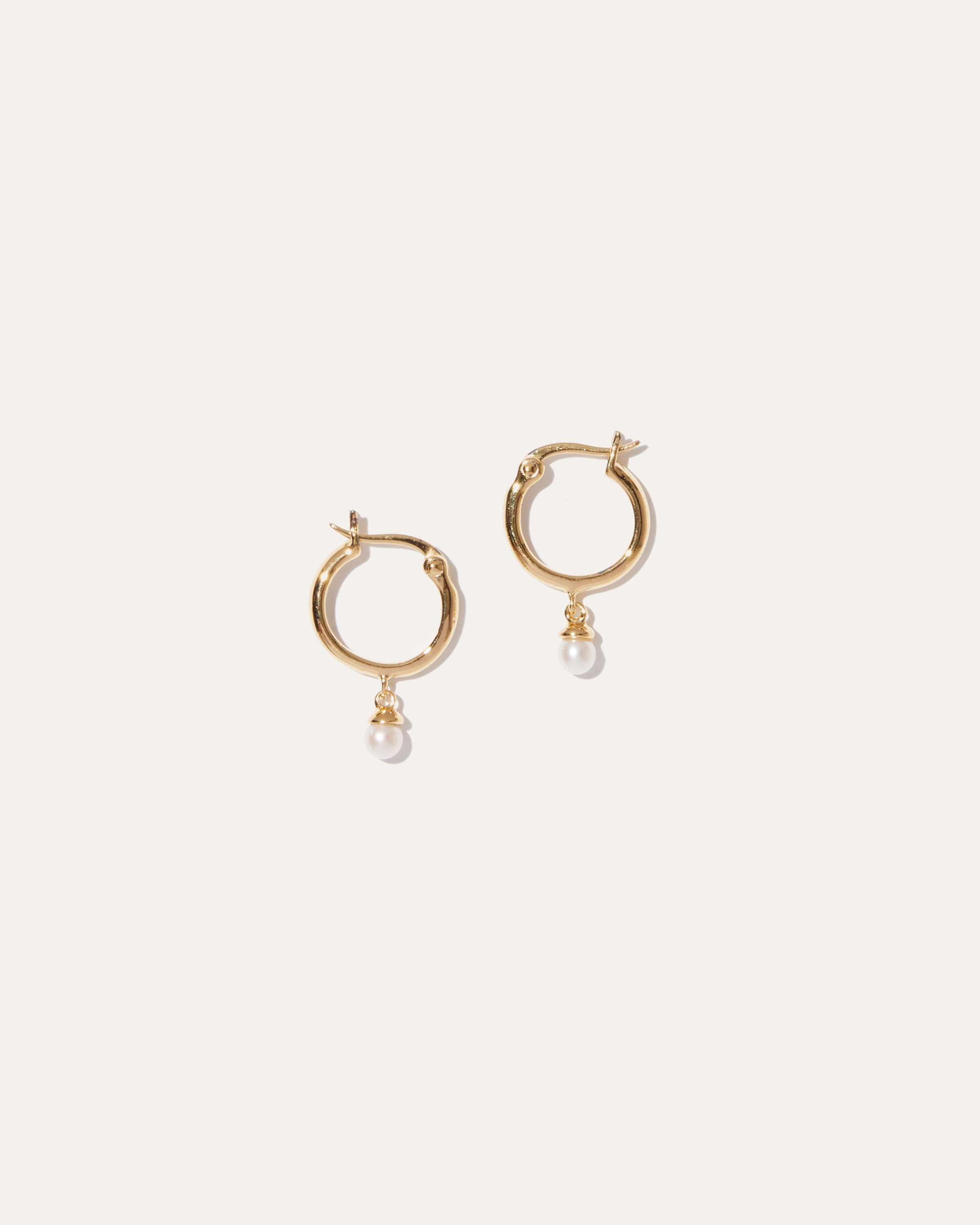 Small Freshwater Cultured Pearl Hoops