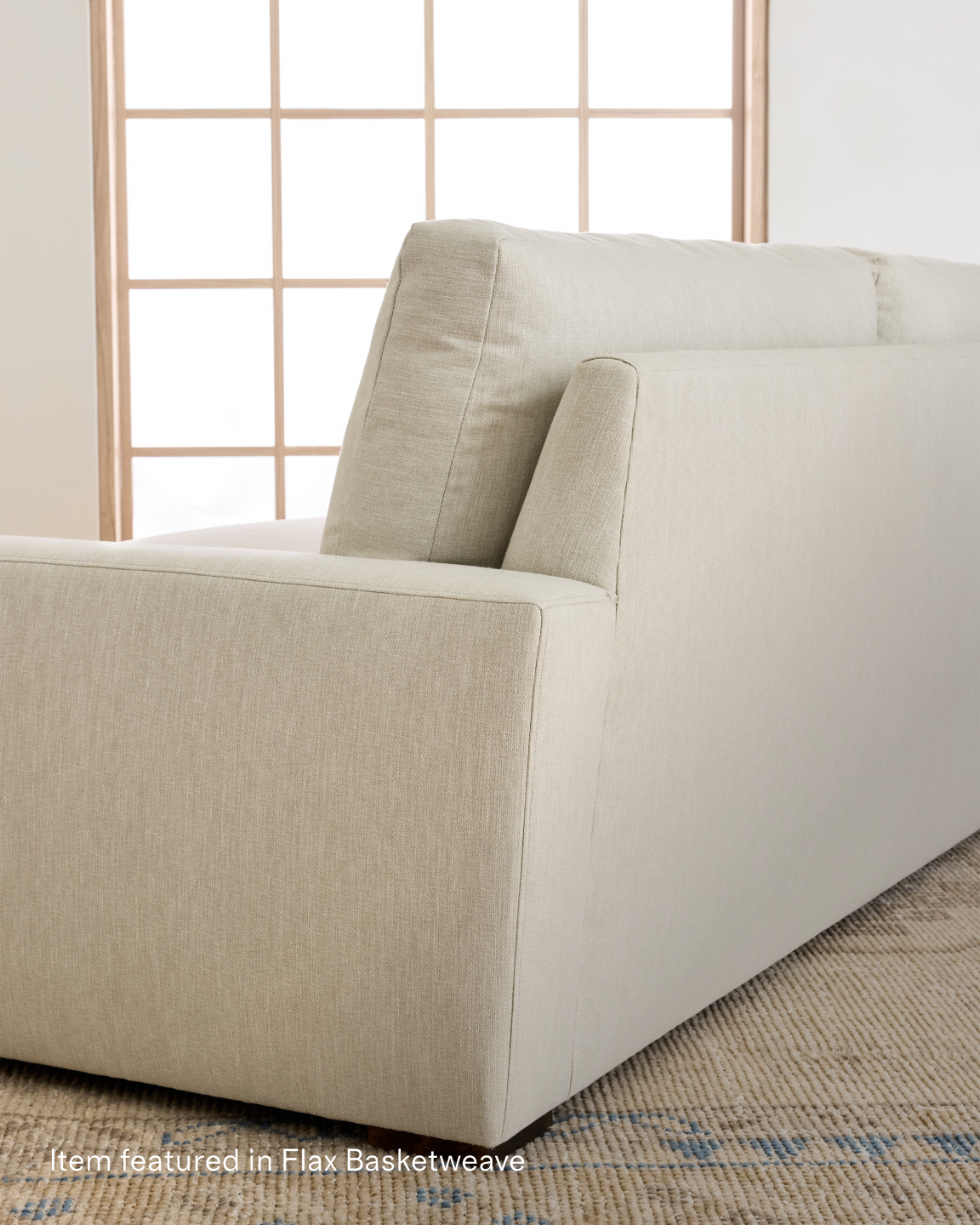 Stillman Performance Basketweave Chaise Sectional - Thumbnail 4