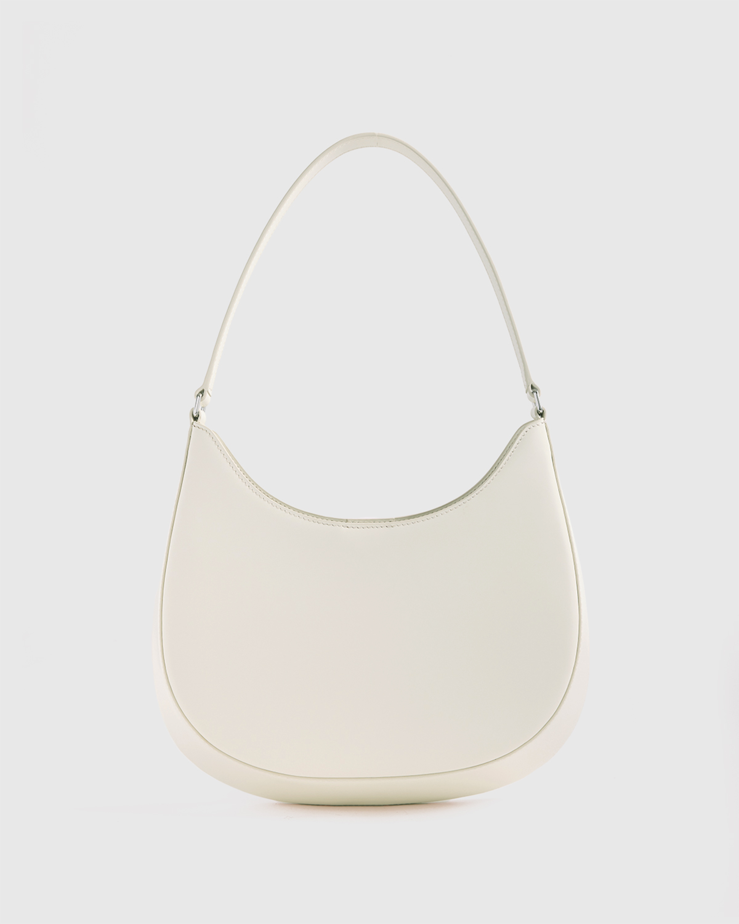 Quince Women's Italian Abrasivato Leather Shoulder Bag In White
