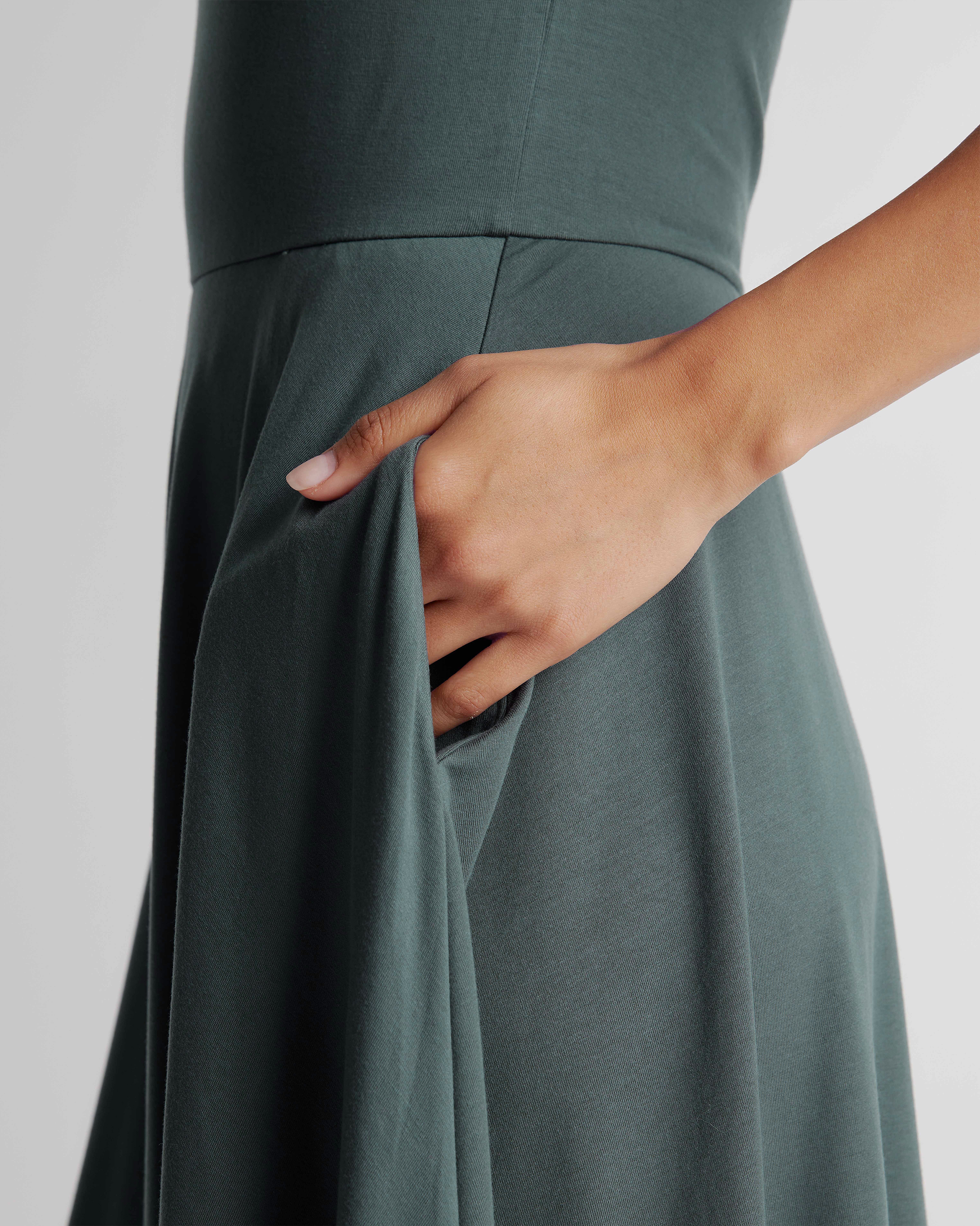 slim fit dress slacks Audrey Merino Wool Tencel Maxi Dress - Black Heather – Audrey Tencel Maxi  Dress main image 0