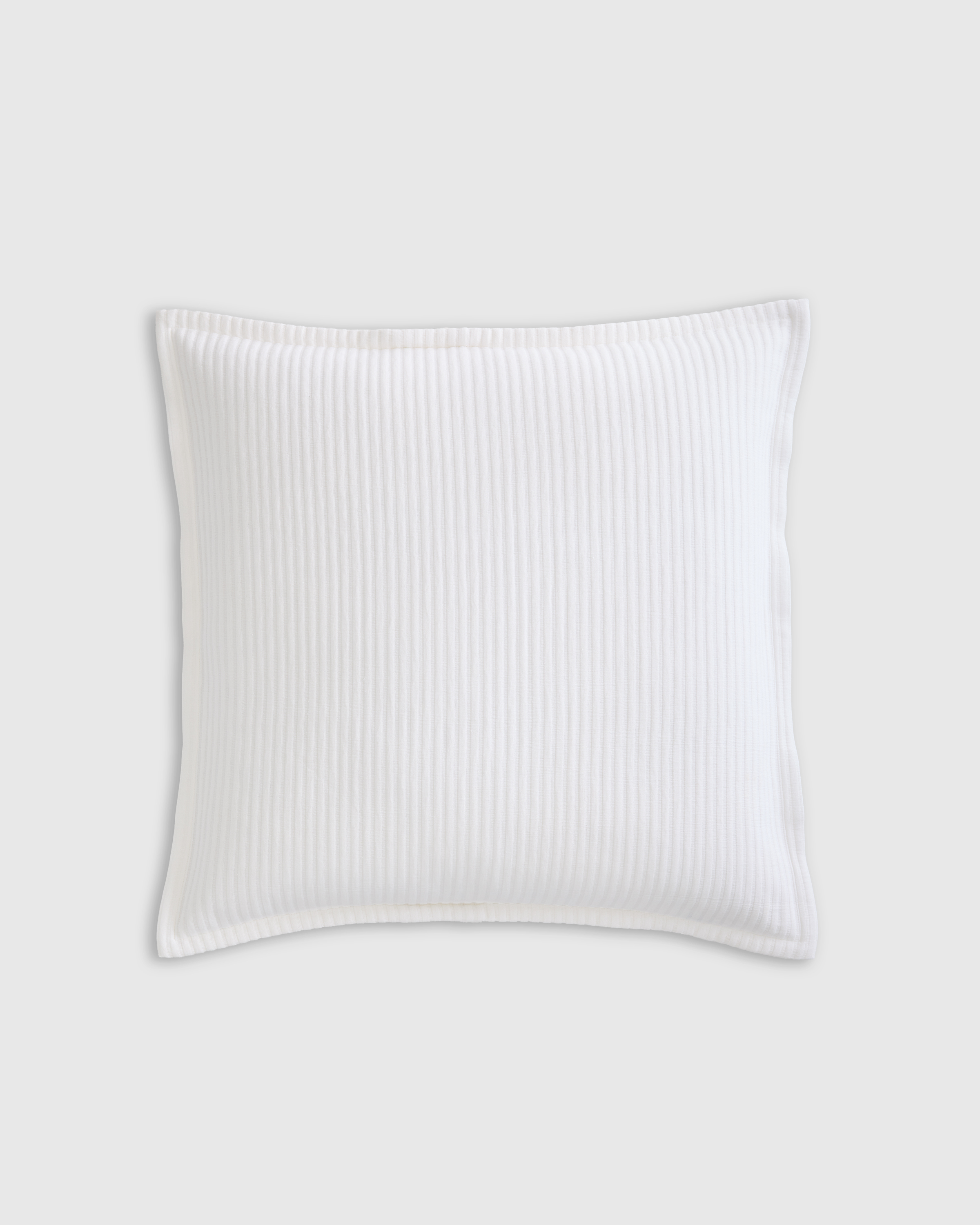 White Organic Cotton Matelasse Euro Sham
