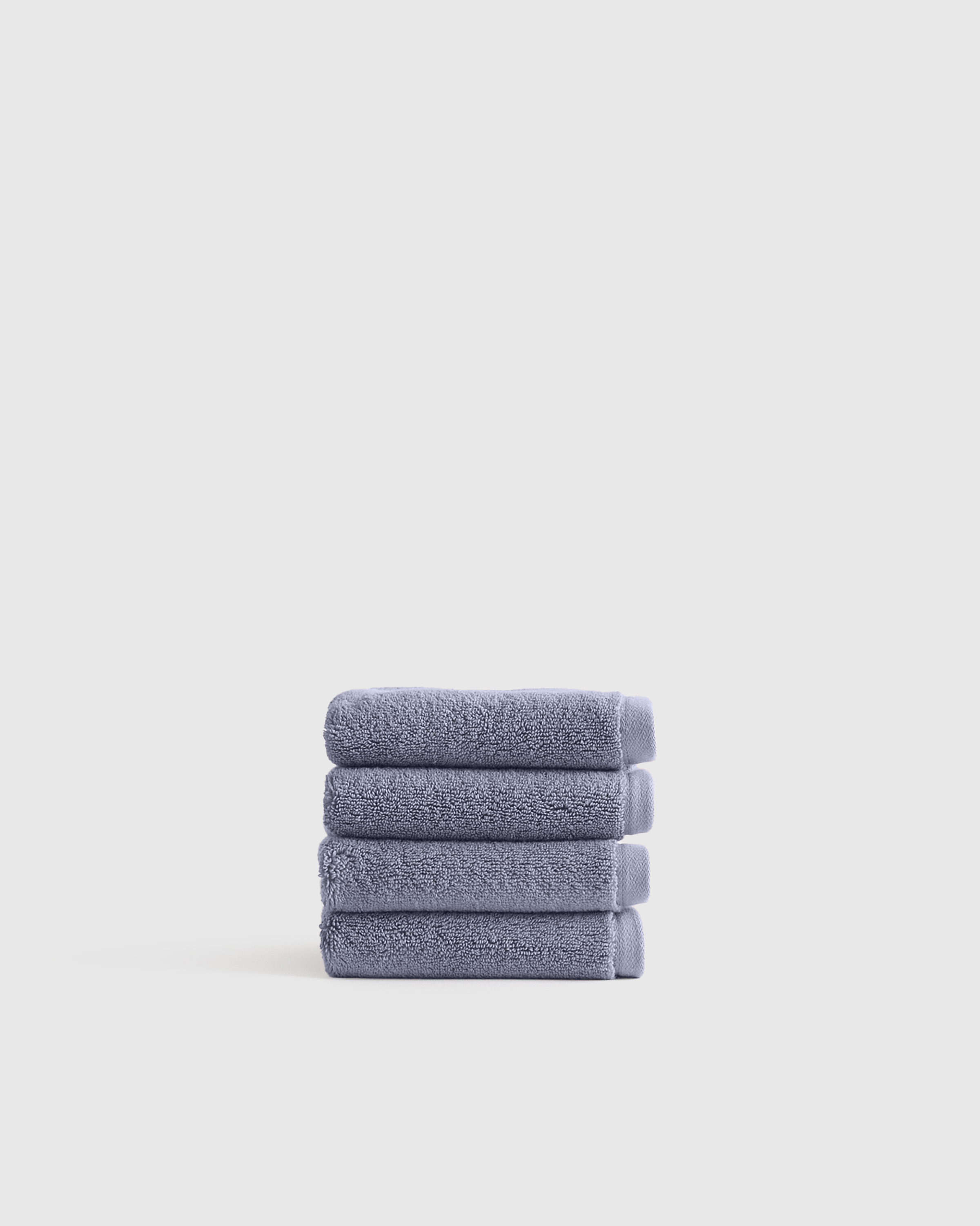Twilight Blue Plush Organic Turkish Cotton Washcloth (Set of 4)