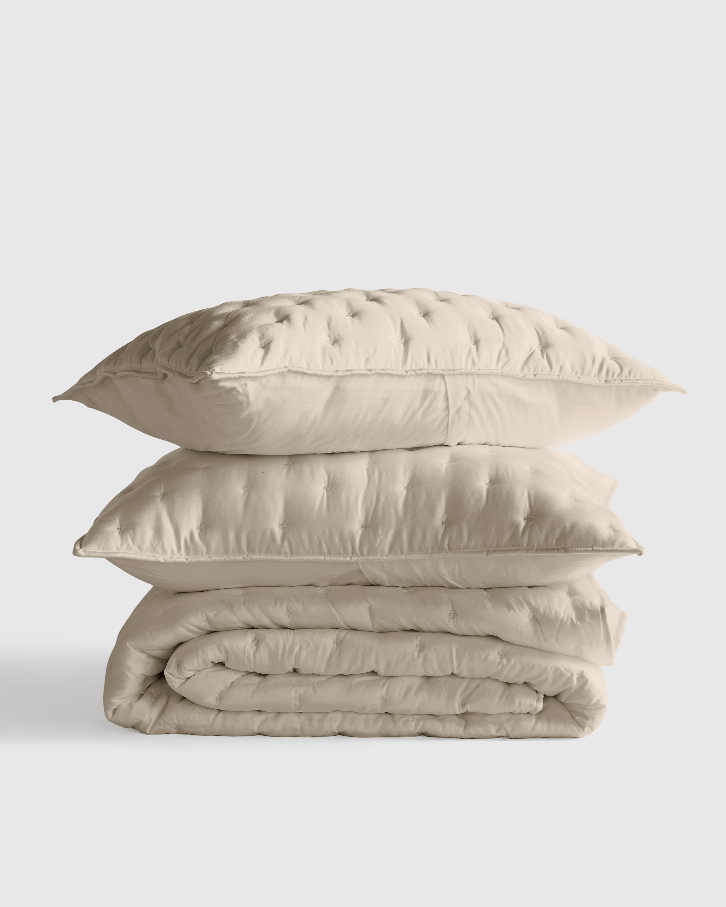 Sand Bamboo Dream Quilt Set