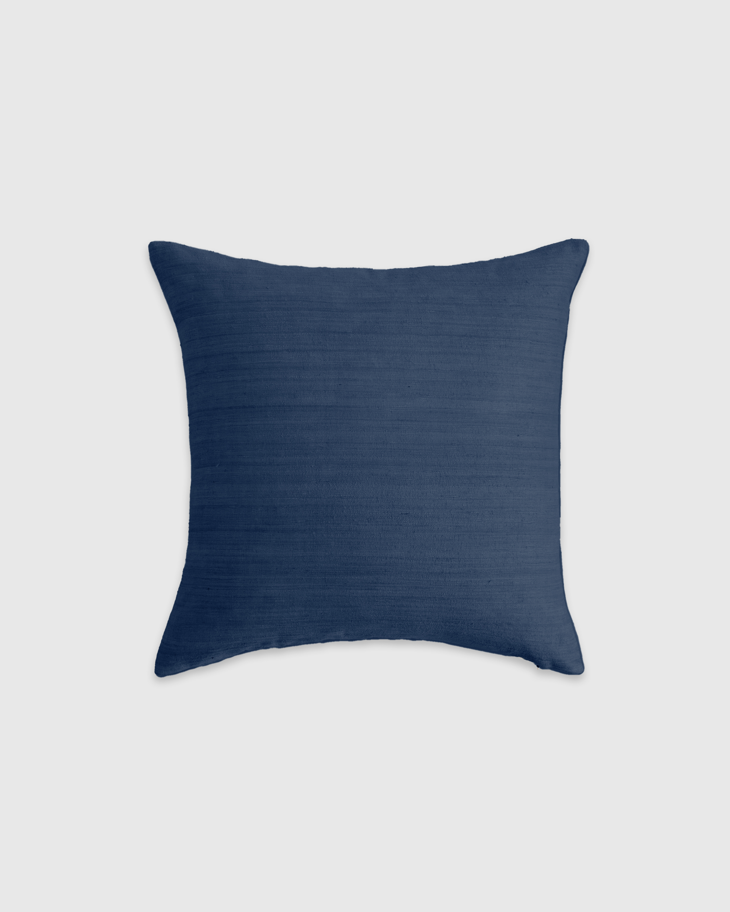 Navy Raw Silk Pillow Cover